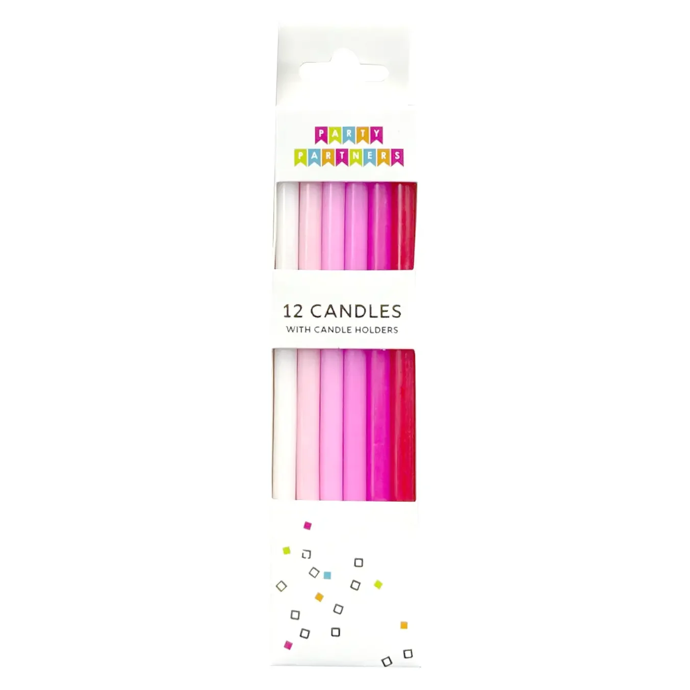 Pink Gradient Candle Set (12 Count)