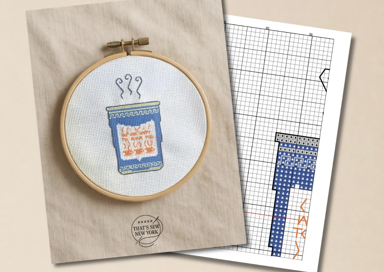 That's Sew New York Coffee Break Cross Stitch Kit