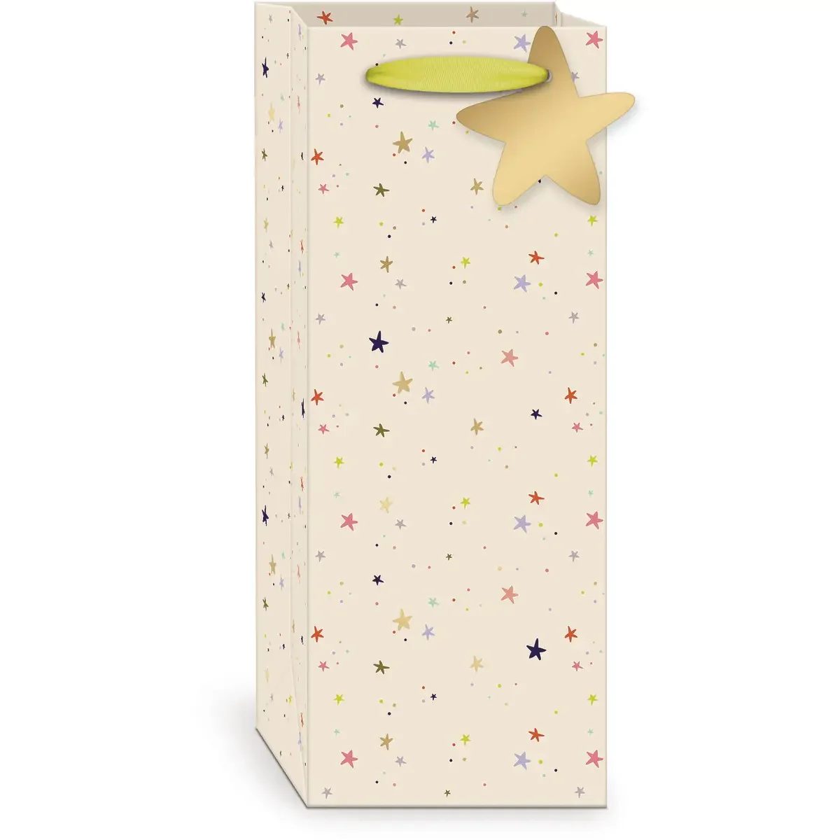 Ivory Party Time Stars Wine Bag