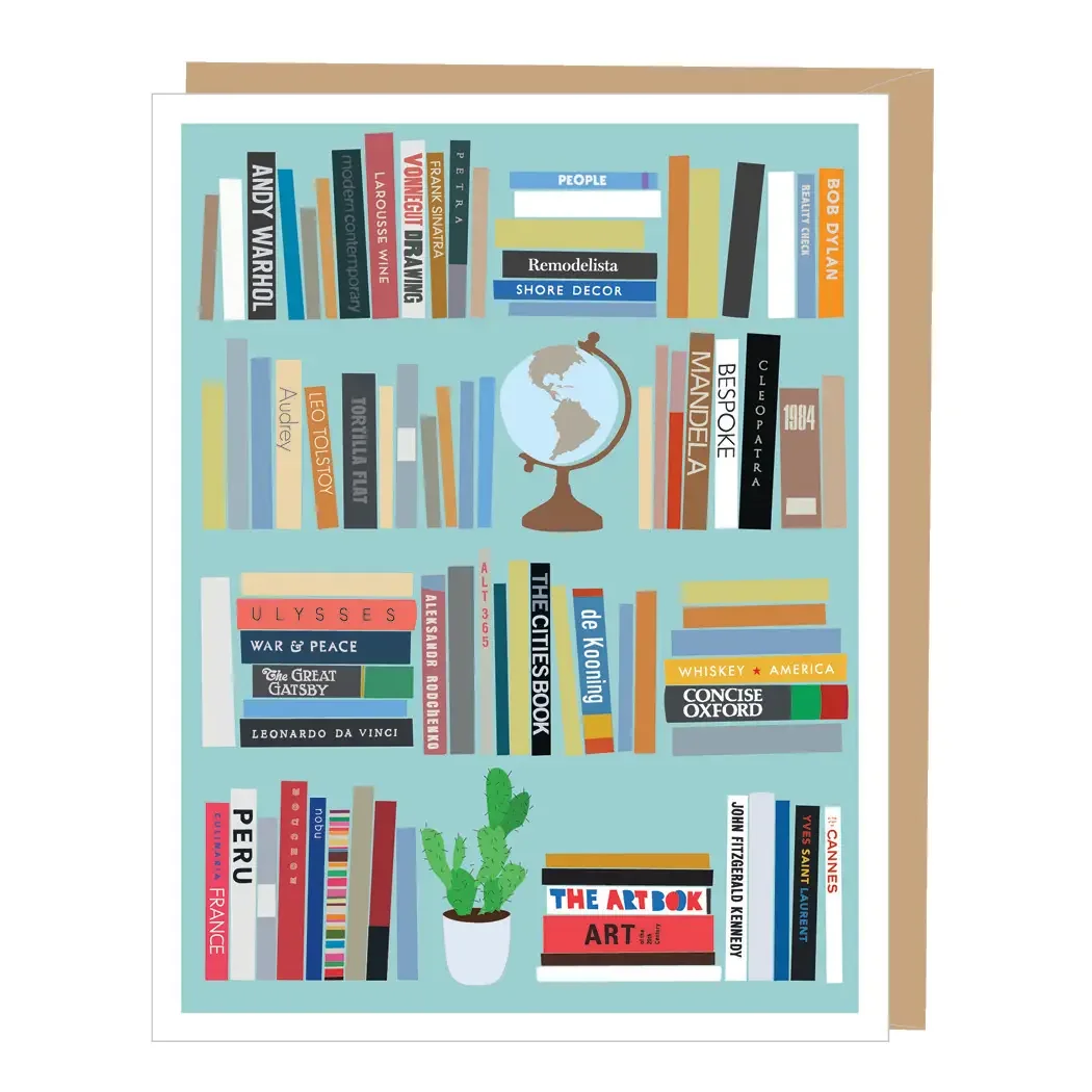 Bookshelf Blank Card: Box of 8