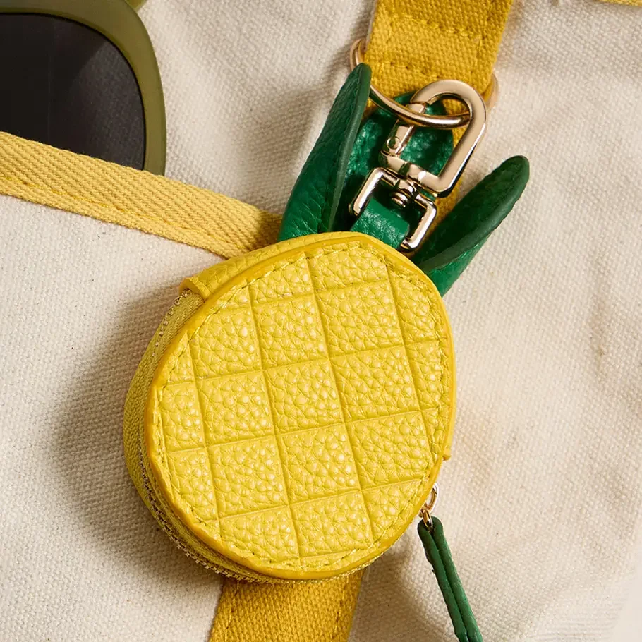 Genuine Leather Pineapple Coin Purse/Bag Charm