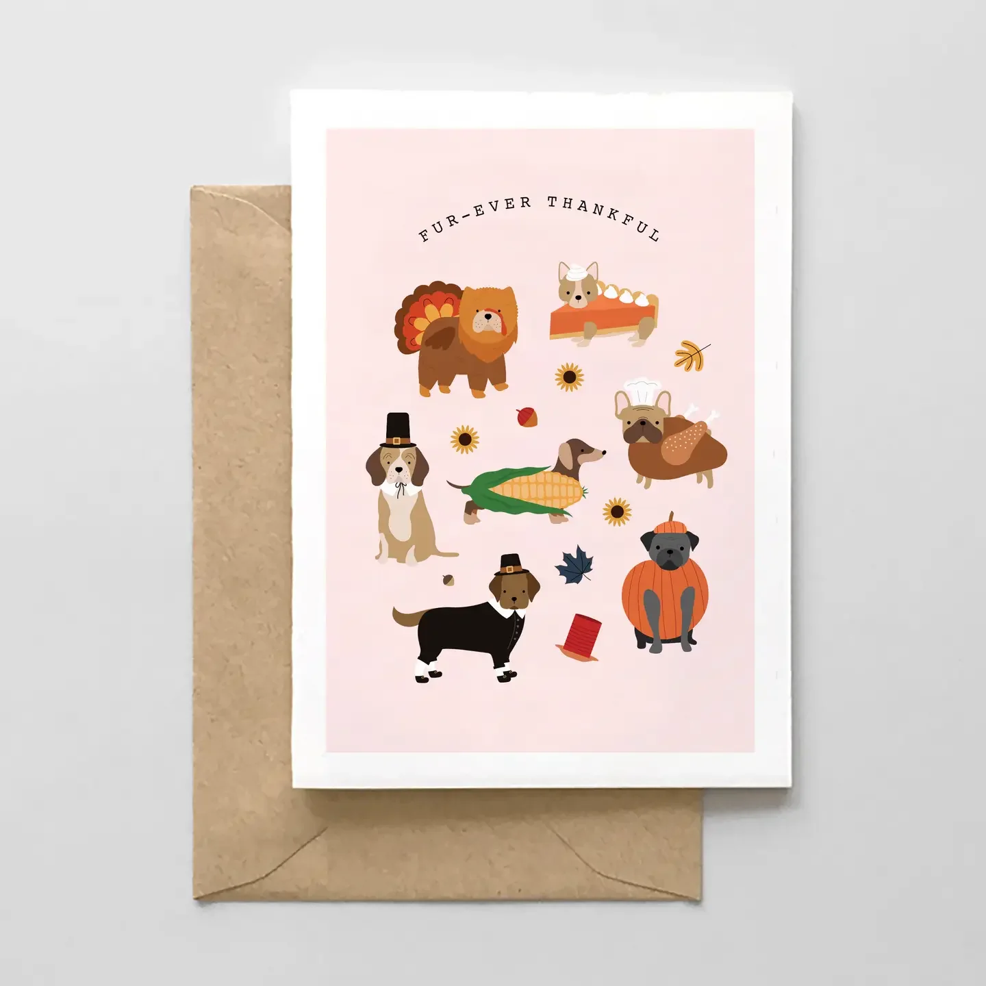 Fur-ever Thankful Dog Thanksgiving Card