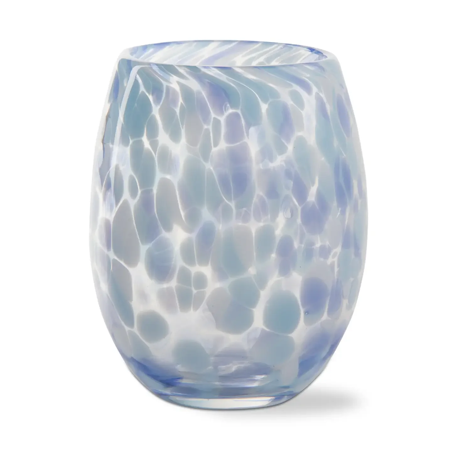 Confetti Stemless Wine Glass in Light Blue
