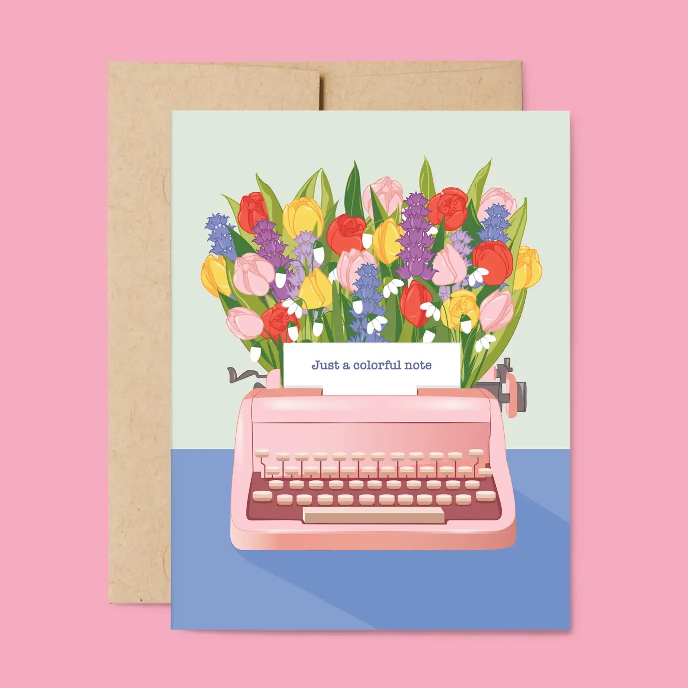 Colorful Typewriter Everyday Card