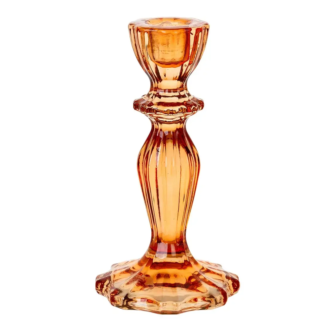 Orange Glass Candle Holder | Everyday Decor |