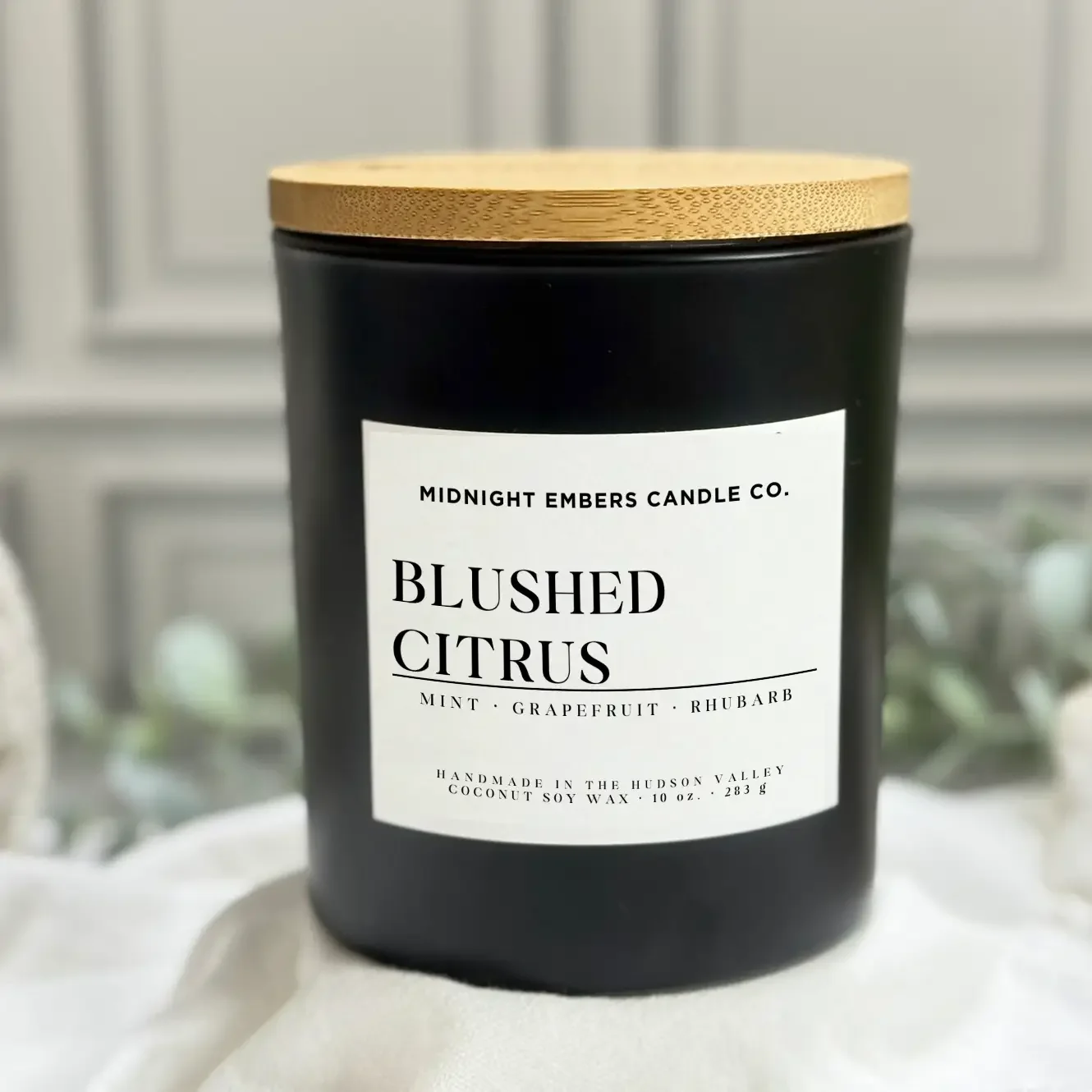 Blushed Citrus: 8 oz. Candle in Matte Black