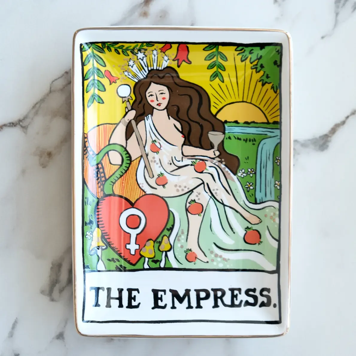 Empress Tarot Porcelain Trinket Tray