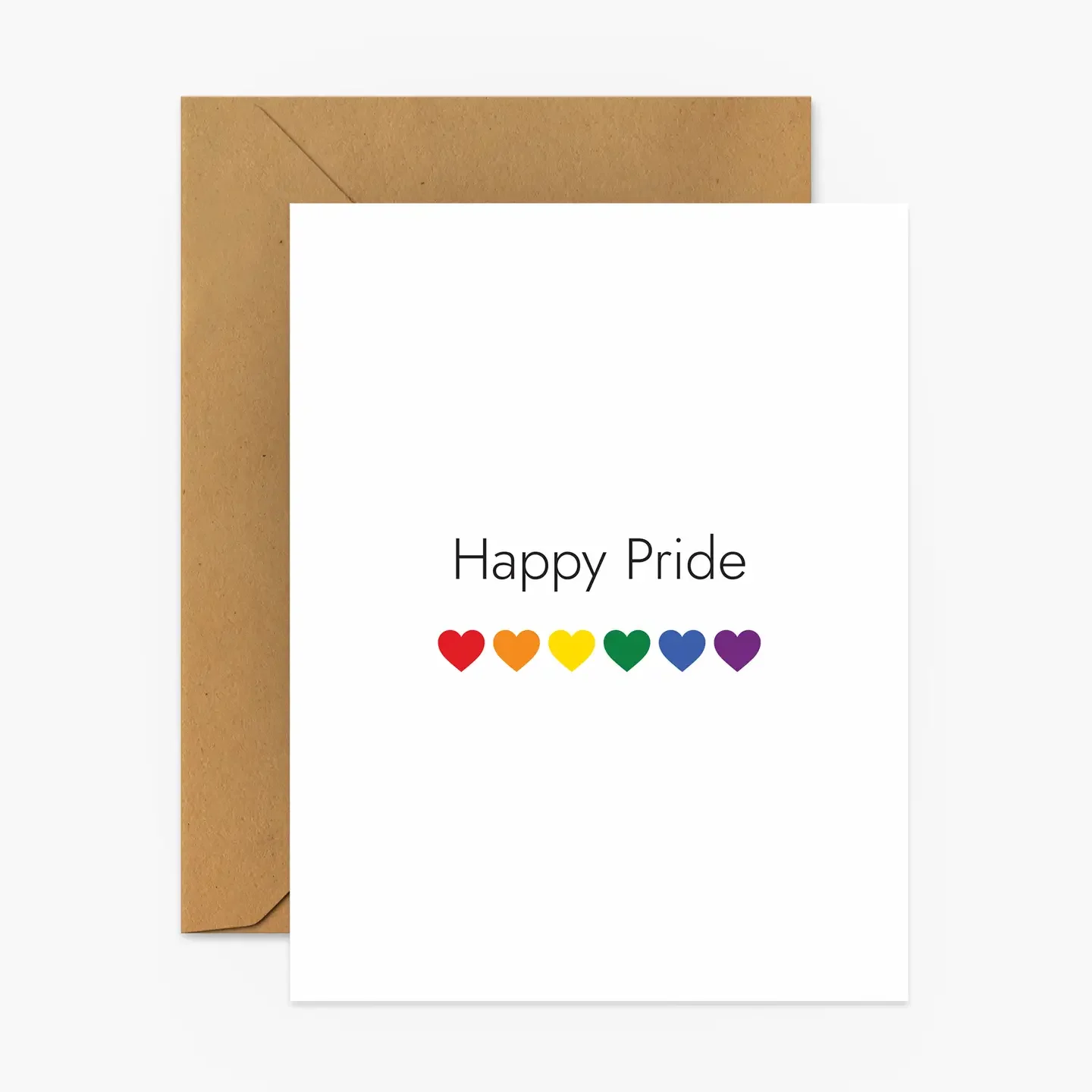 Happy Pride Hearts Pride Greeting Card