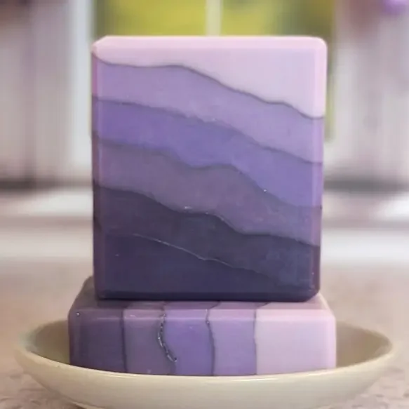 Flowering Fields - Purple Ombre Shea Butter Soap