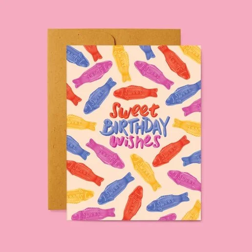 Swedish Fish Birthday Card