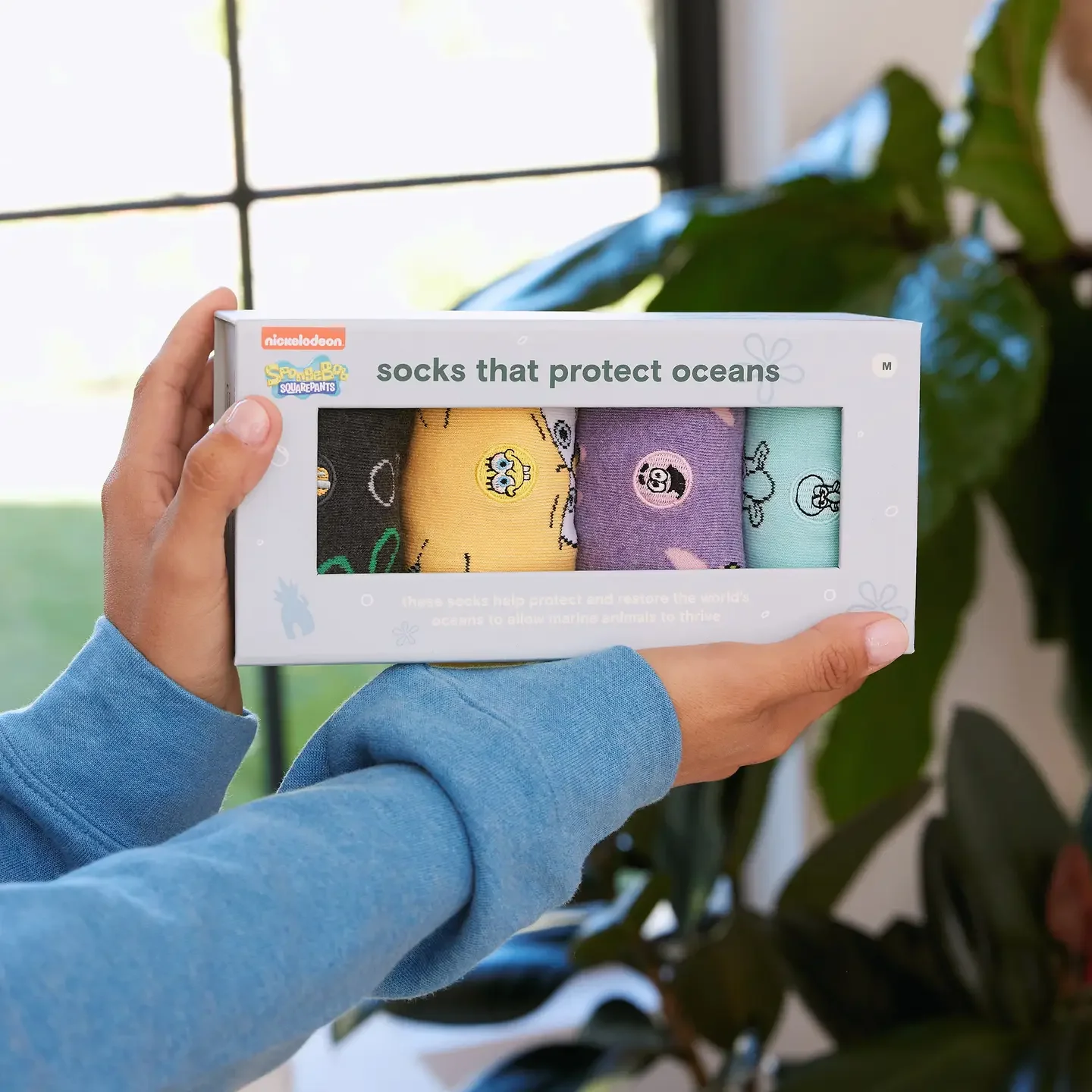 SpongeBob Socks that Protect Oceans (Gift Box Set): Medium