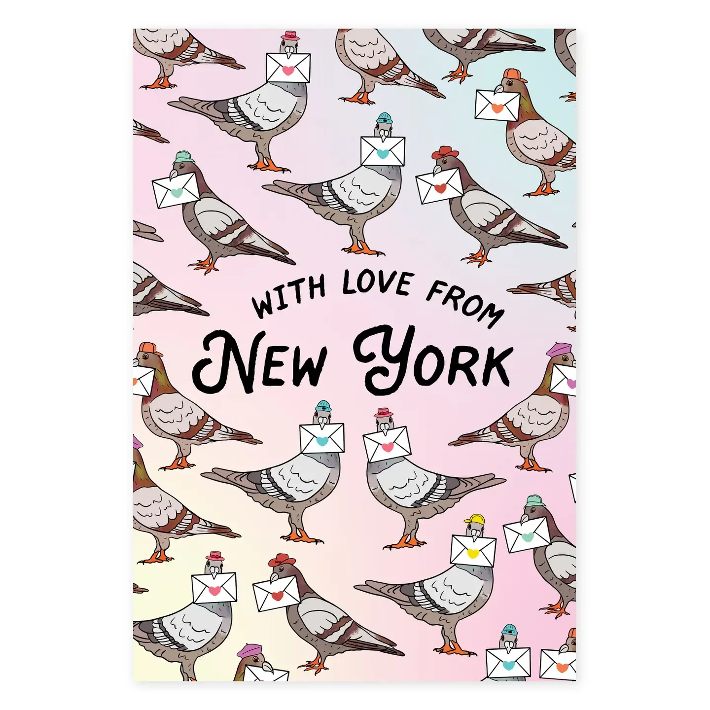 Love From New York Pigeons Postcard