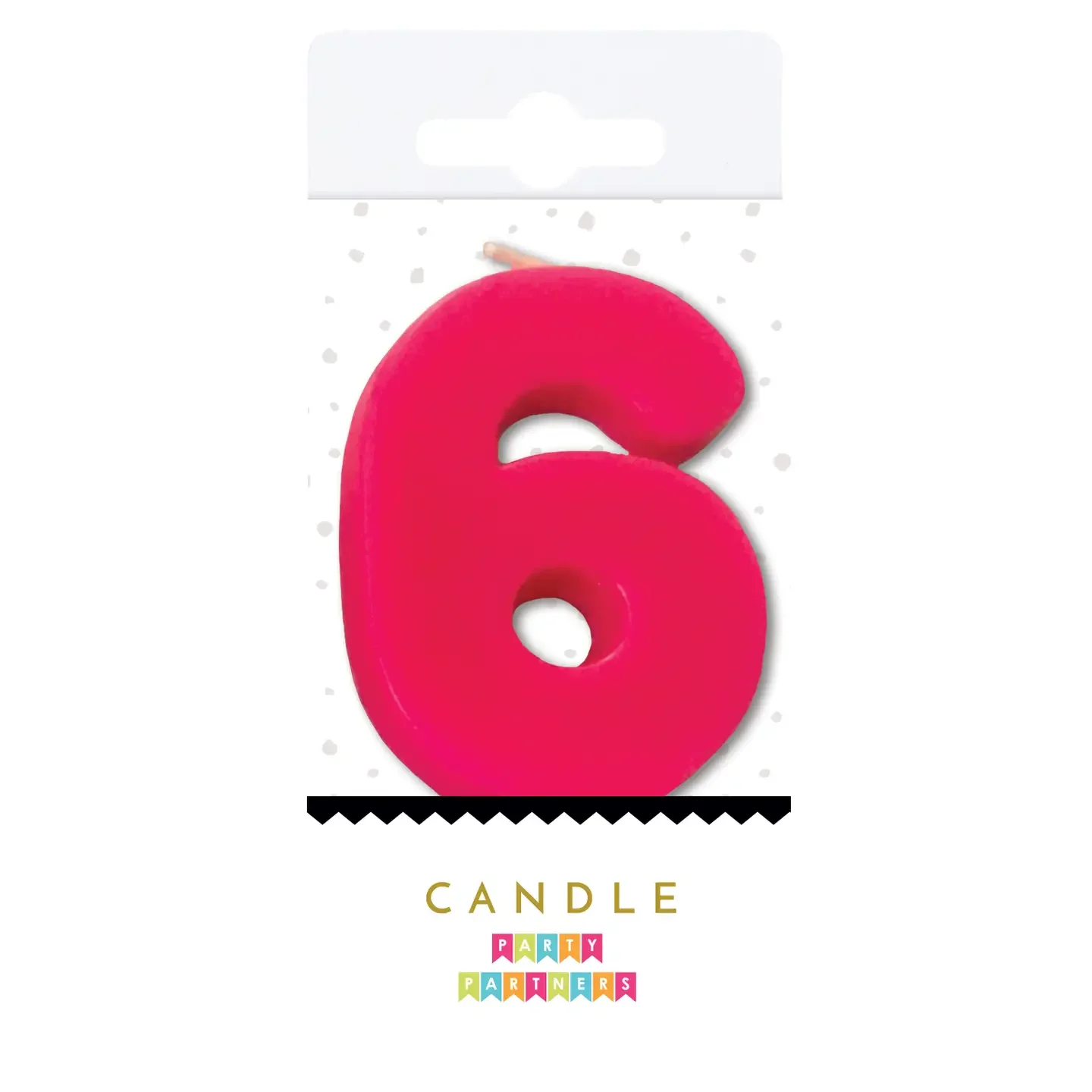 6 Neon Number Candle