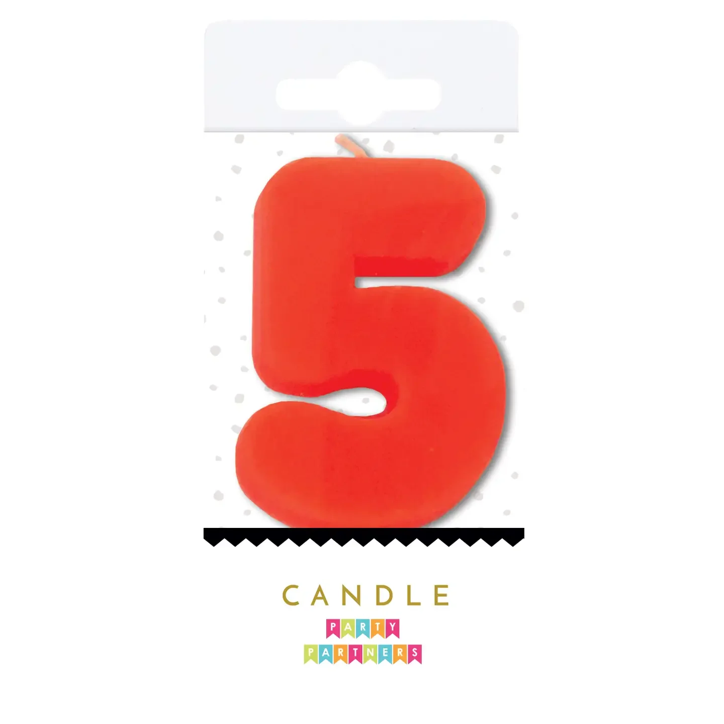5 Neon Number Candle