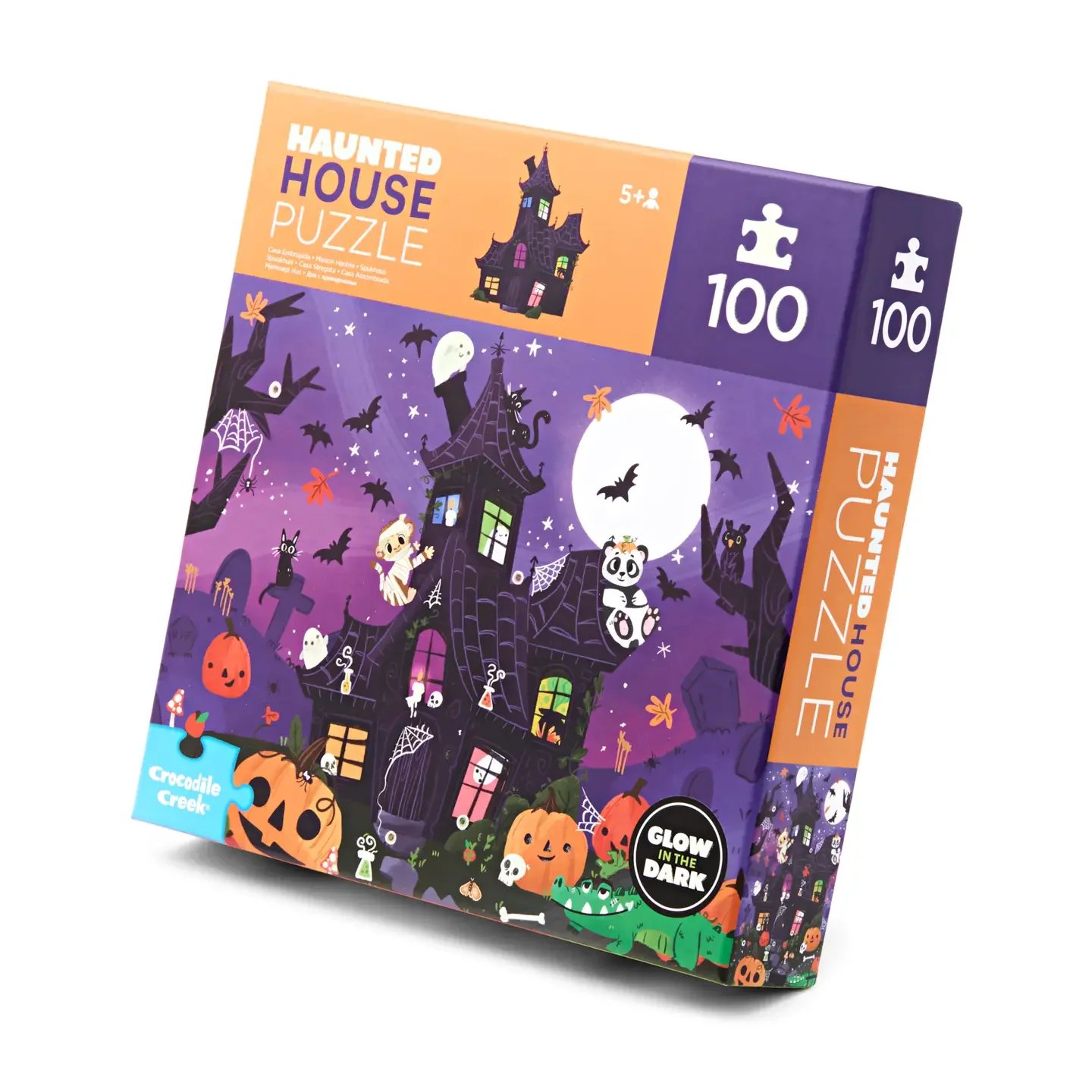 100 Piece Glow-In-The-Dark Haunted House Puzzle