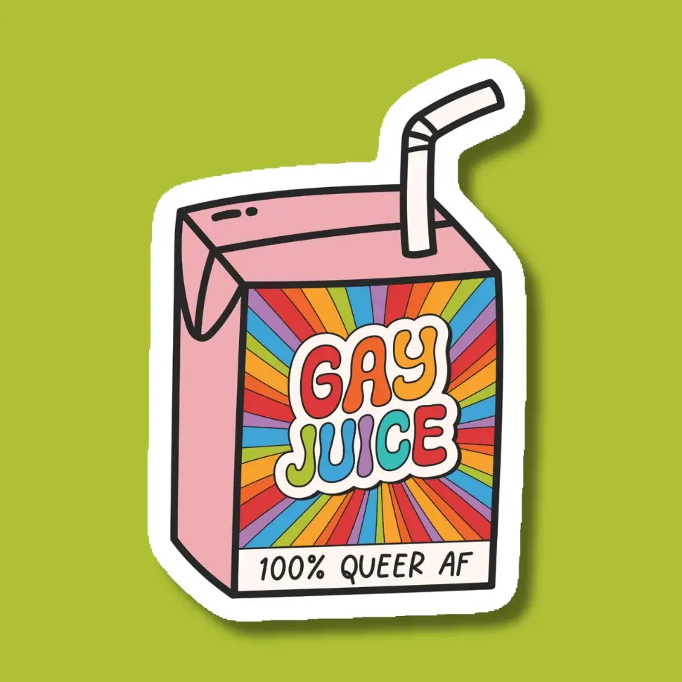 Gay Juice Box Sticker