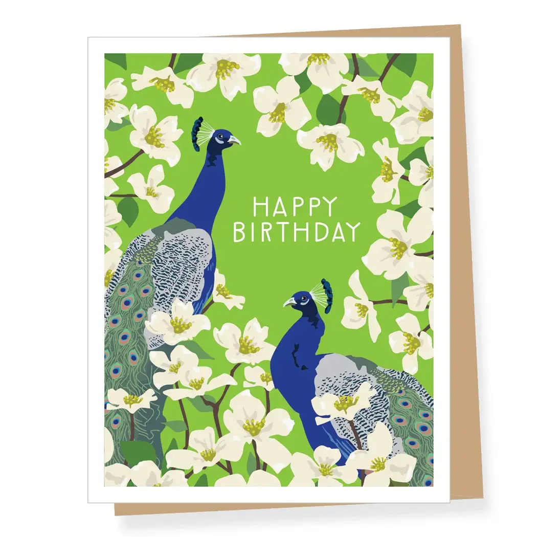 Peacock Birthday Card