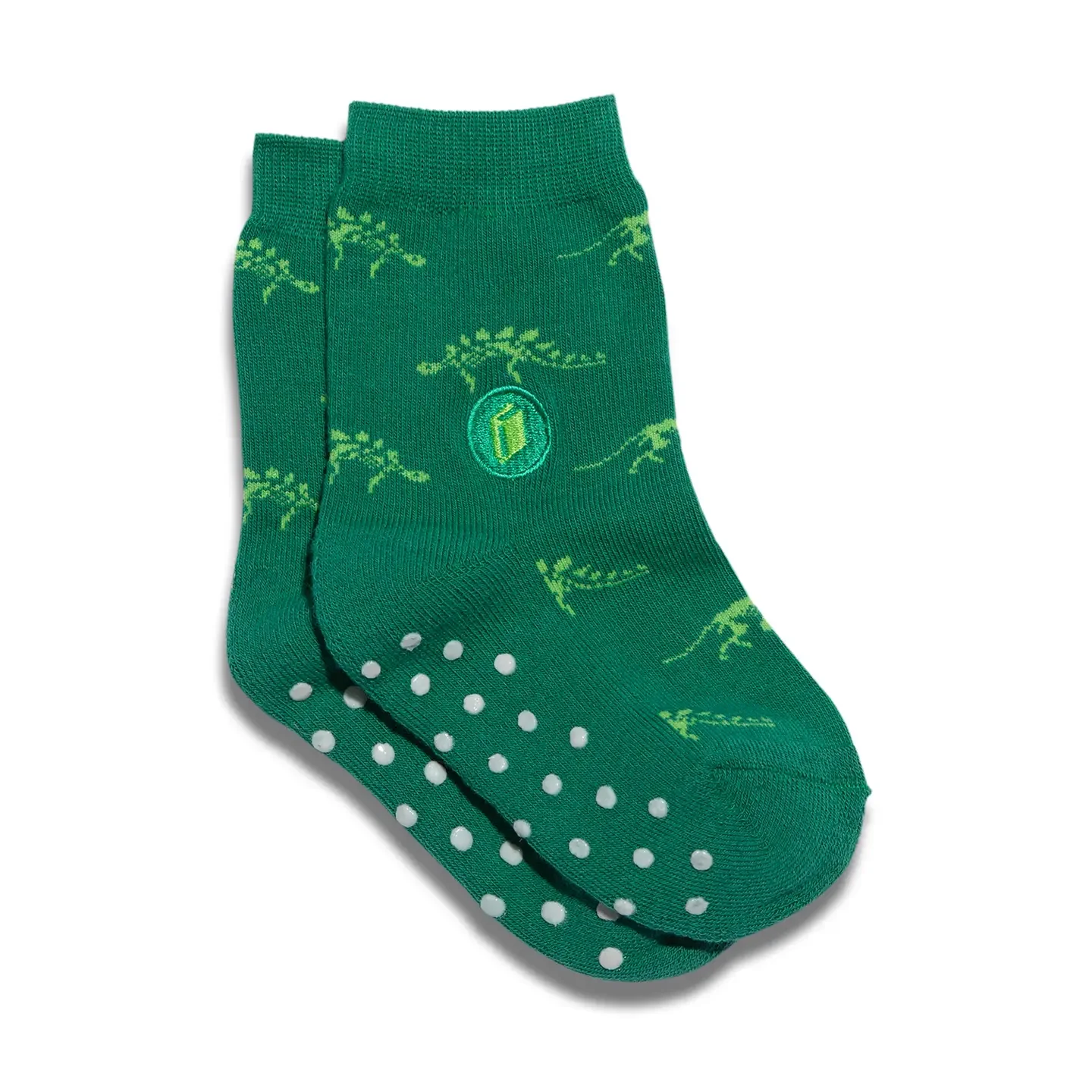 Kids Socks that Give Books (Green Dinosaurs): Toddler