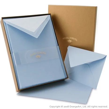 OCM Classic Deckle Edge Correspondence Set: Blue, A5