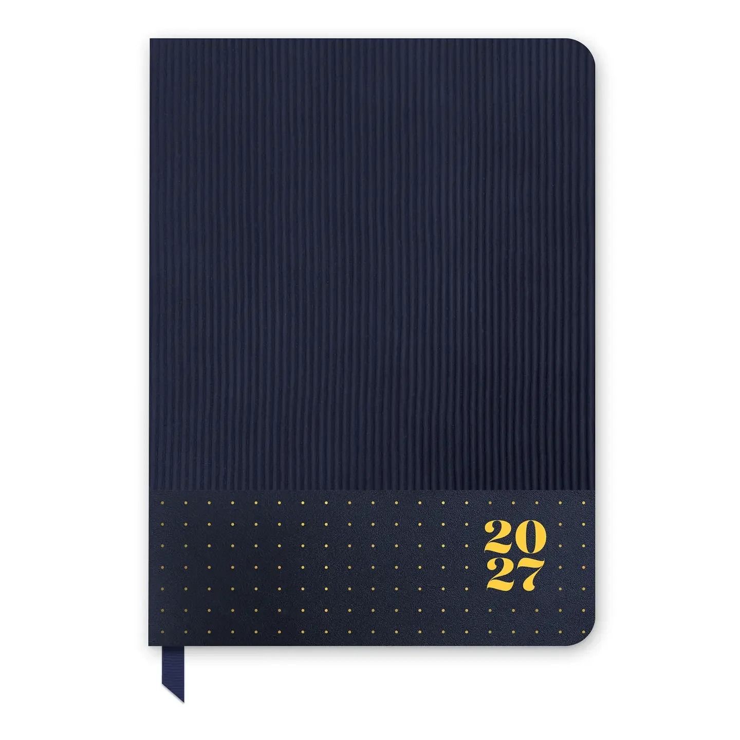 2027 Dots on Navy Medium Dual-Textured Planner