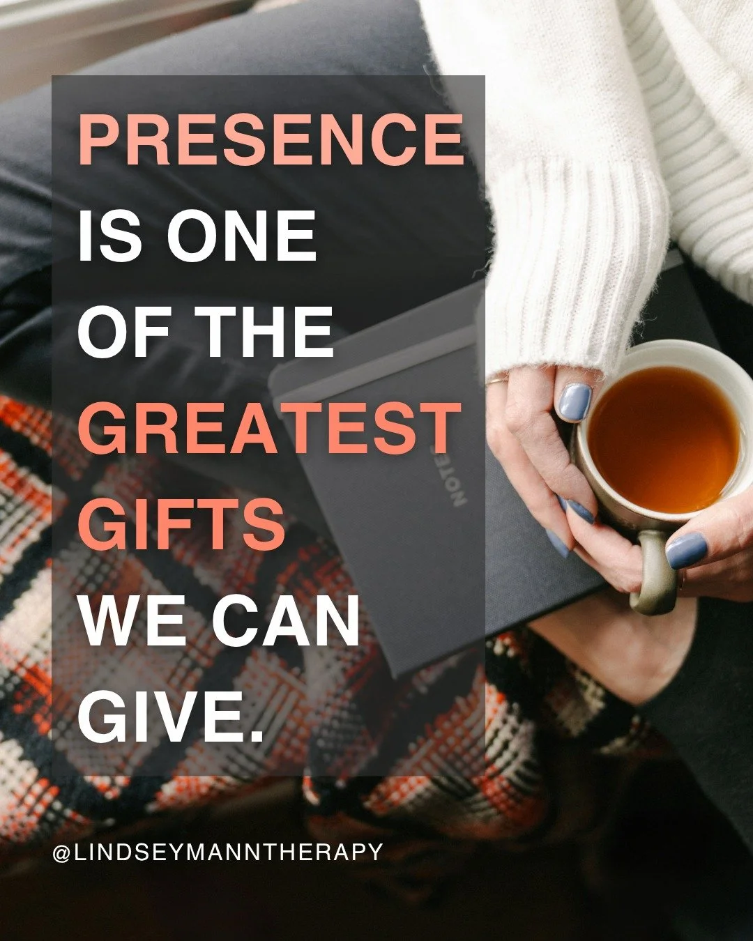 One of the greatest gifts you can give to someone struggling is your presence. No agenda. Just holding space and being with them without trying to fix things.🤍

#youarenotalone #lindseymanntherapy #MOMentalHealth
