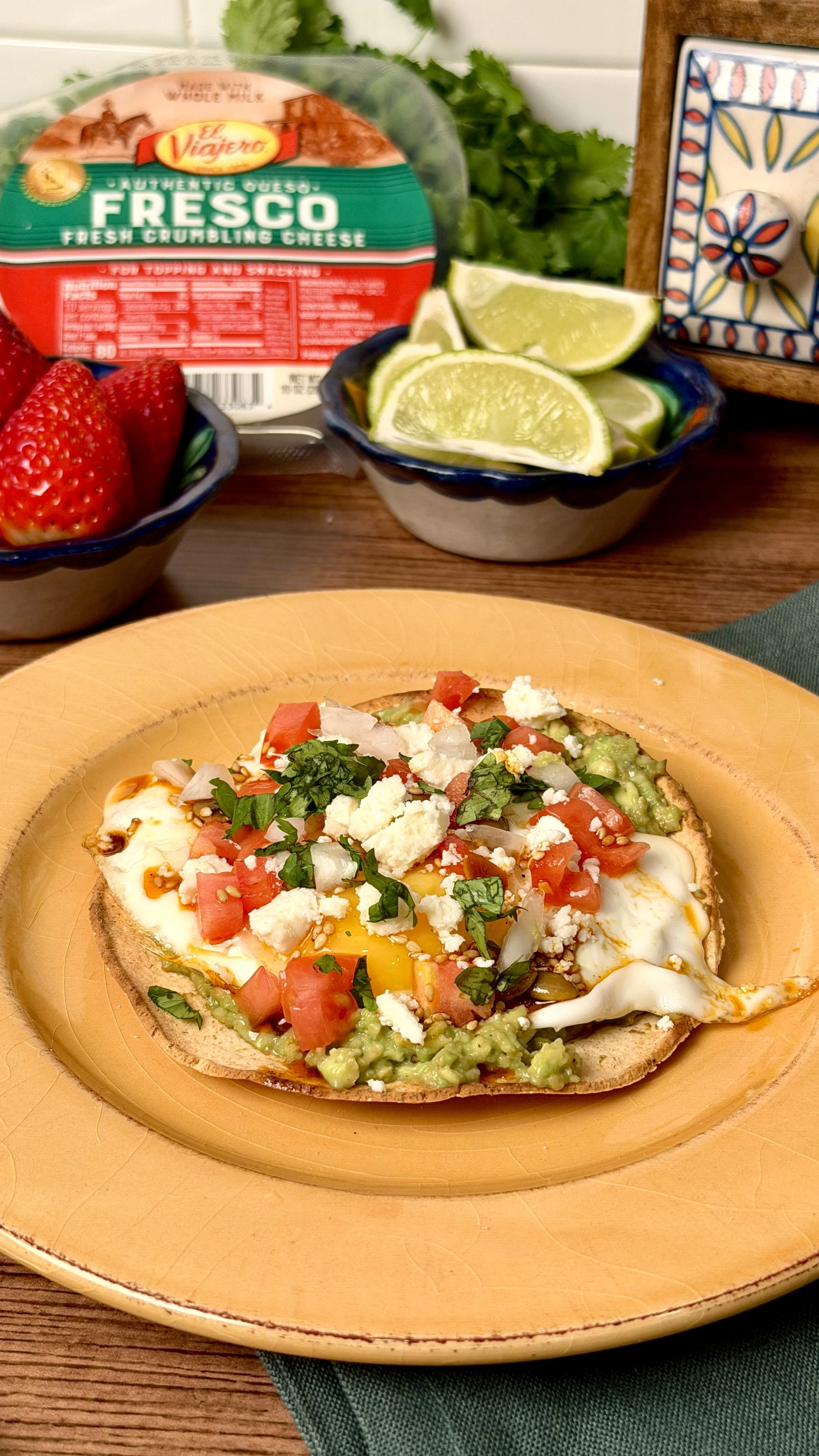 Breakfast Tostada with Queso Fresco