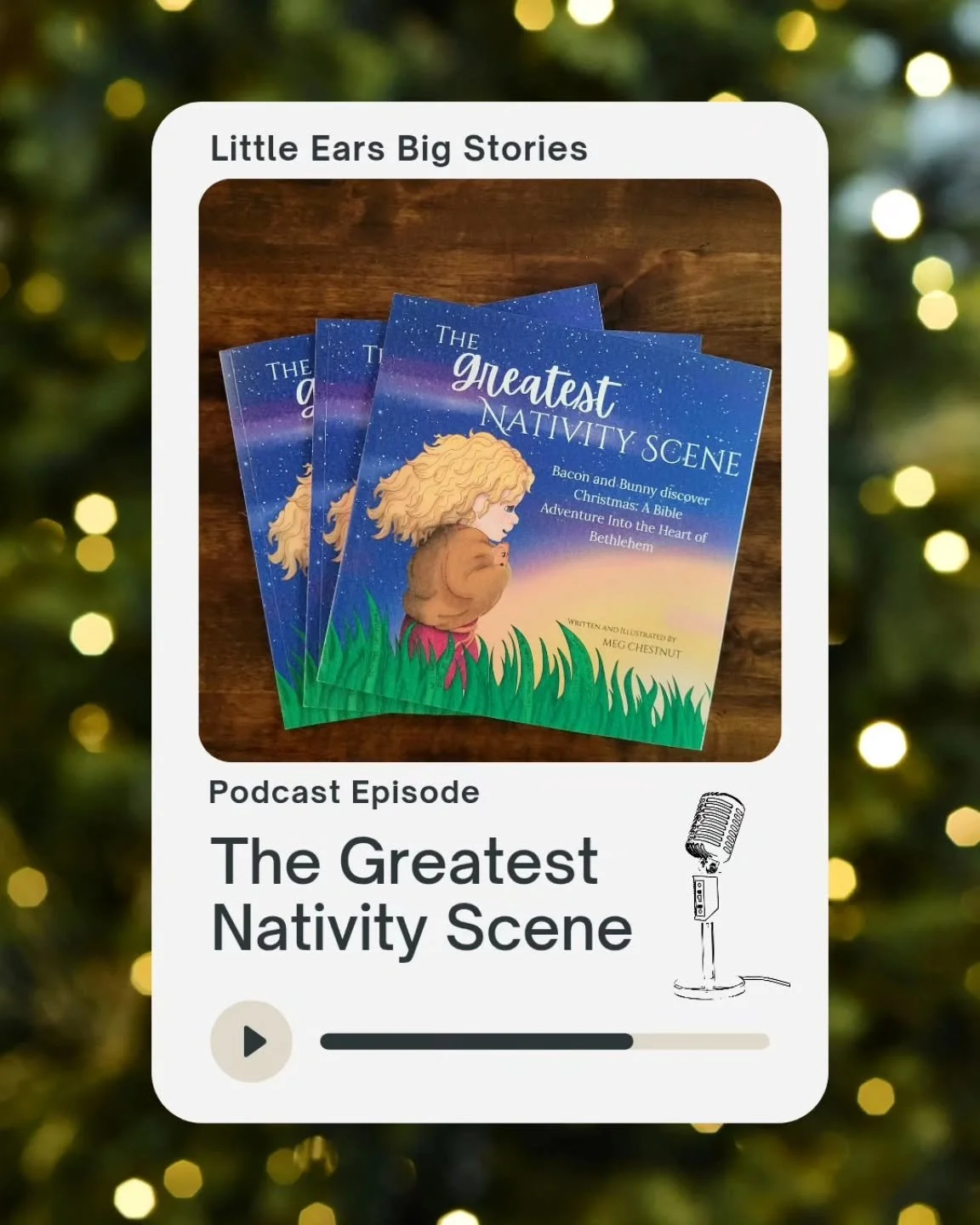 Looking for a sweet family time activity to slow down the Christmas season a bit? Grab your kiddos and cozy up with this podcast episode featuring The Greatest Nativity Scene! 📚

@littleearsbigstories podcast for kids featured an amazing episode tha