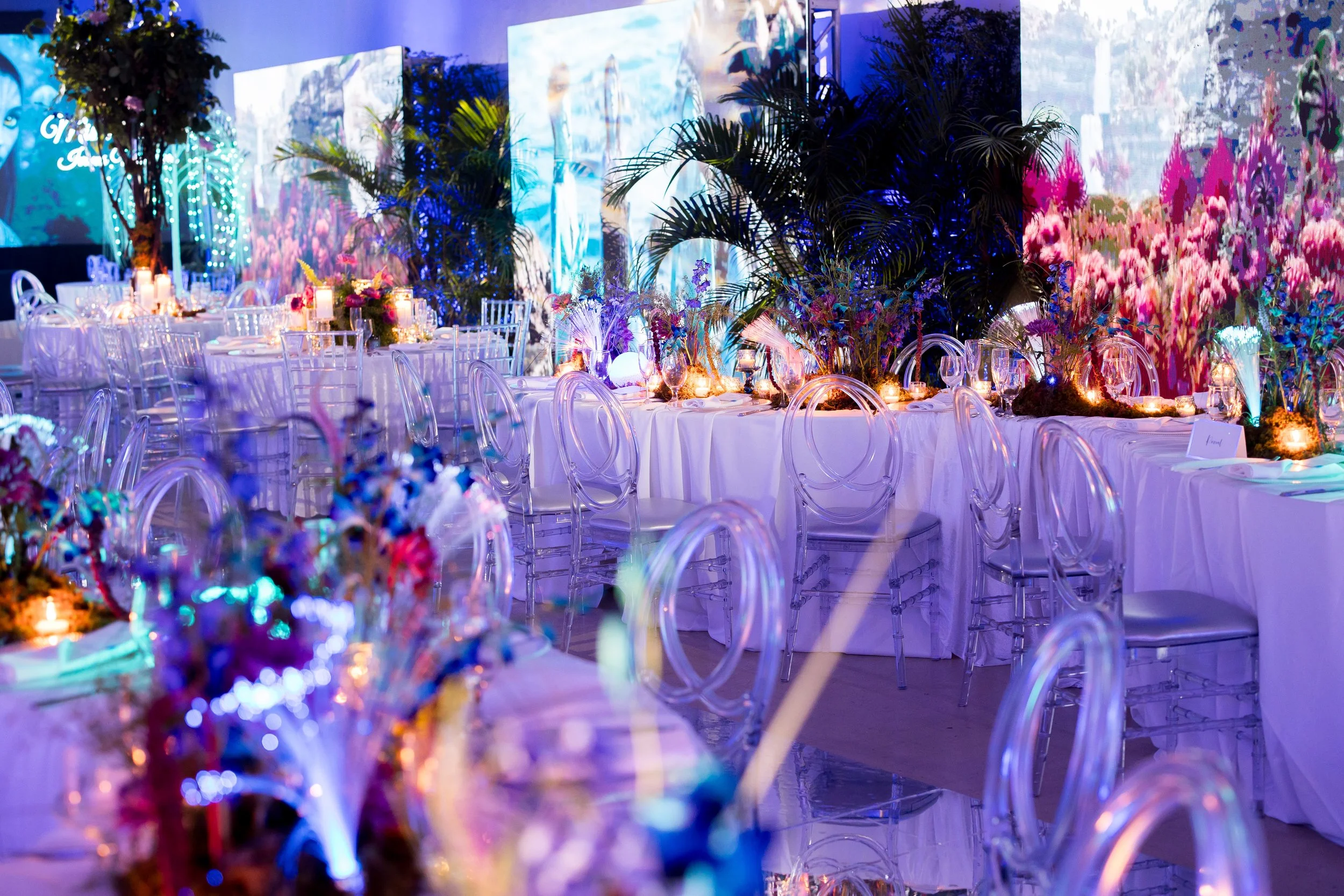 Avatar themed quinceañero put together by an event designer in Puerto Rico at Hotel Rumbao