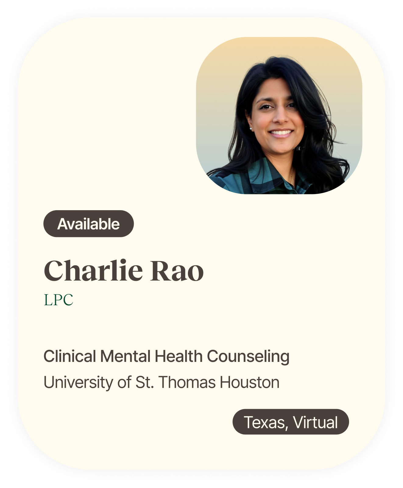 Charlie Rao LPC