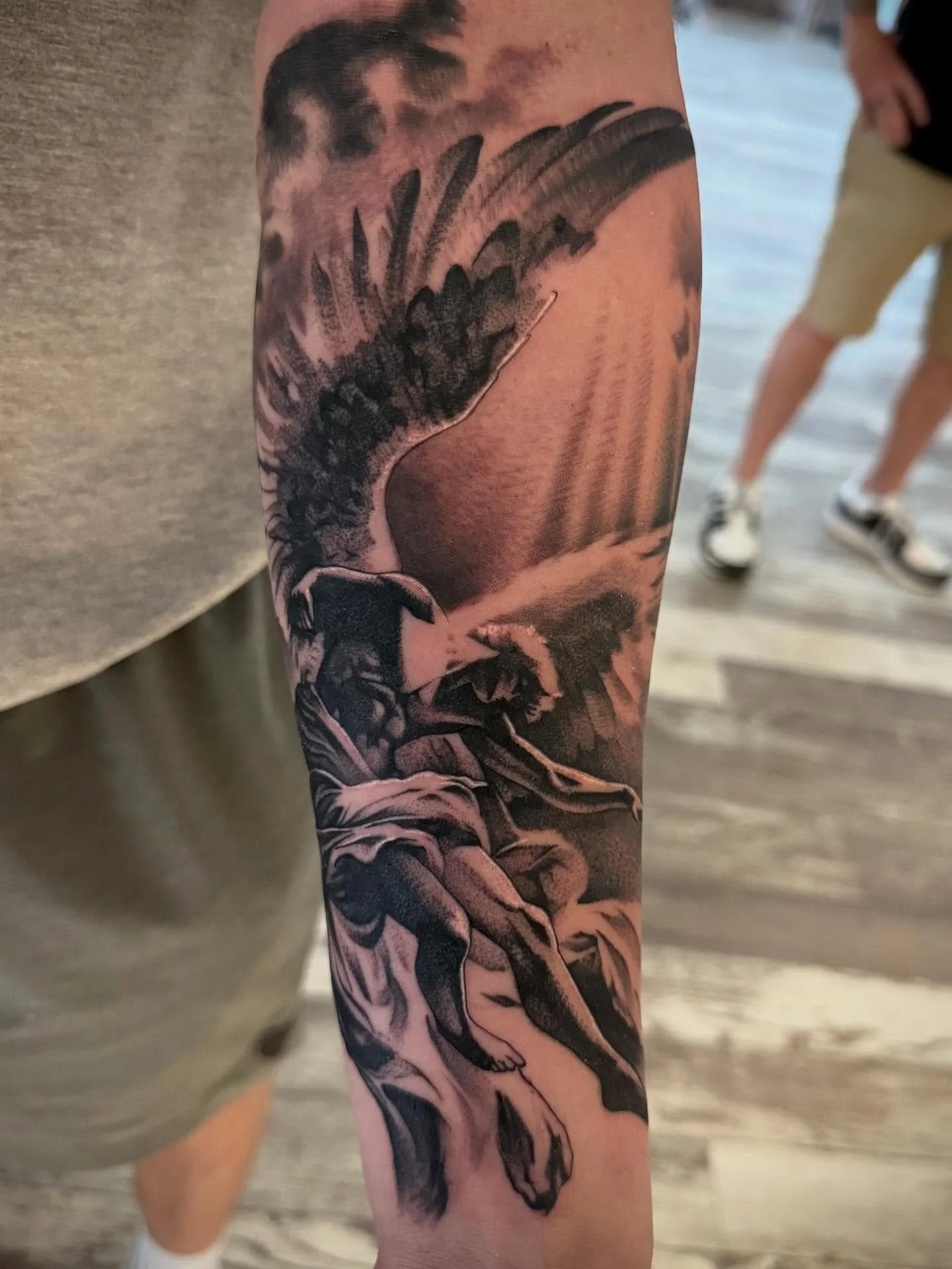 Fun forearm design for Owen!

#angel #angeltattoo #whipshade #blackandgrey #blackandgreytattoo #whipshadetattoo #forearm #forearmtattoo #armtattoo #fyp #tattoo #inked #yckth #hustlebutterdeluxe #pantheraink #blackclawneedle #fkirons #hivecaps