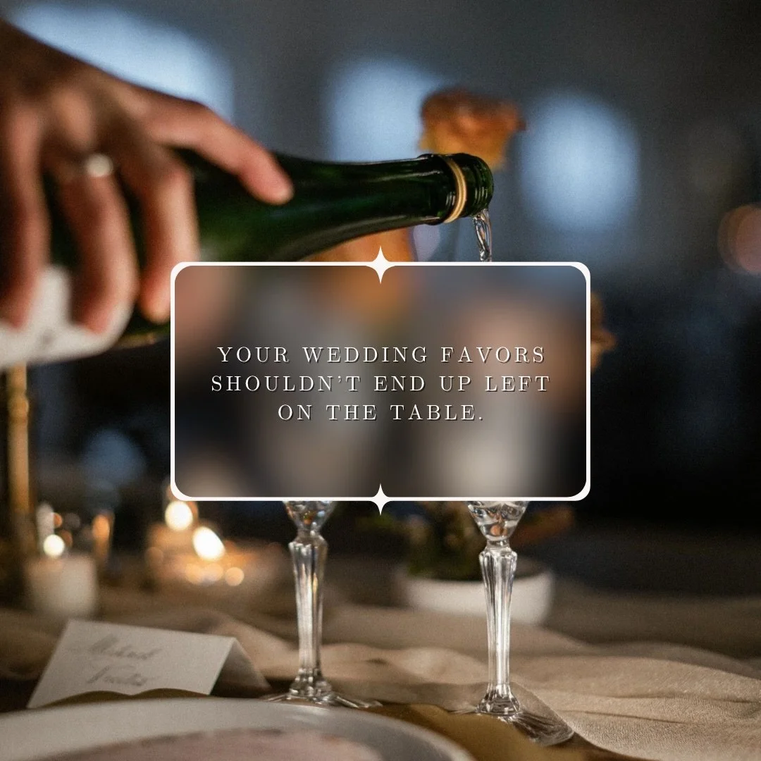 Most wedding favors get left behind.

Live wedding engraving turns yours into something worth keeping.

Custom flutes for the couple.
Vintage glasses engraved on-site for each guest.

Thoughtful. Personal. Unforgettable.

Wedding: Laura &amp; Michael