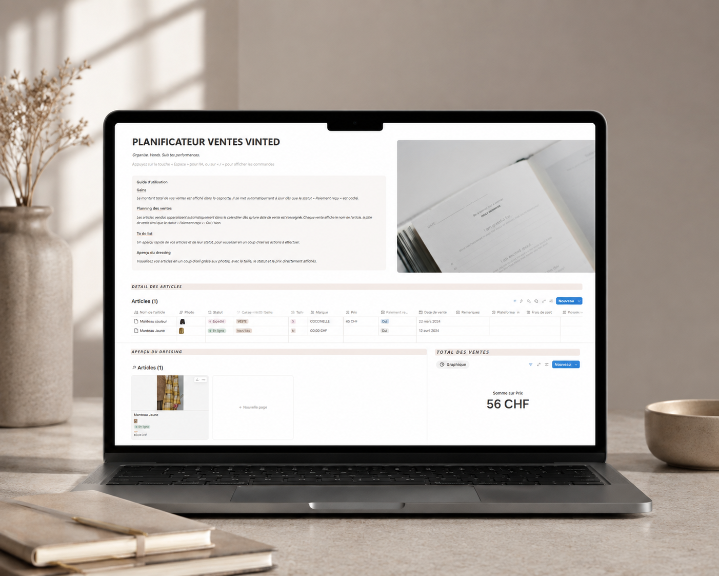 Suivi commande type Vinted - Template