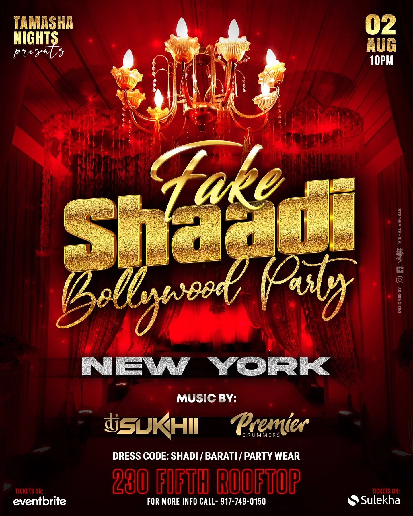 @djbrowny_tamashanights NEW YORK-
Can’t get any better this Saturday!!
7pm to 10pm: Live Sufi Mehfil ft zayn410 @dual_harmonie
10pm to 3.30am: Fake Shaadi Bollywood Party
At the stunning Empire Room of @230fifthrooftop !
Check out the exclusi