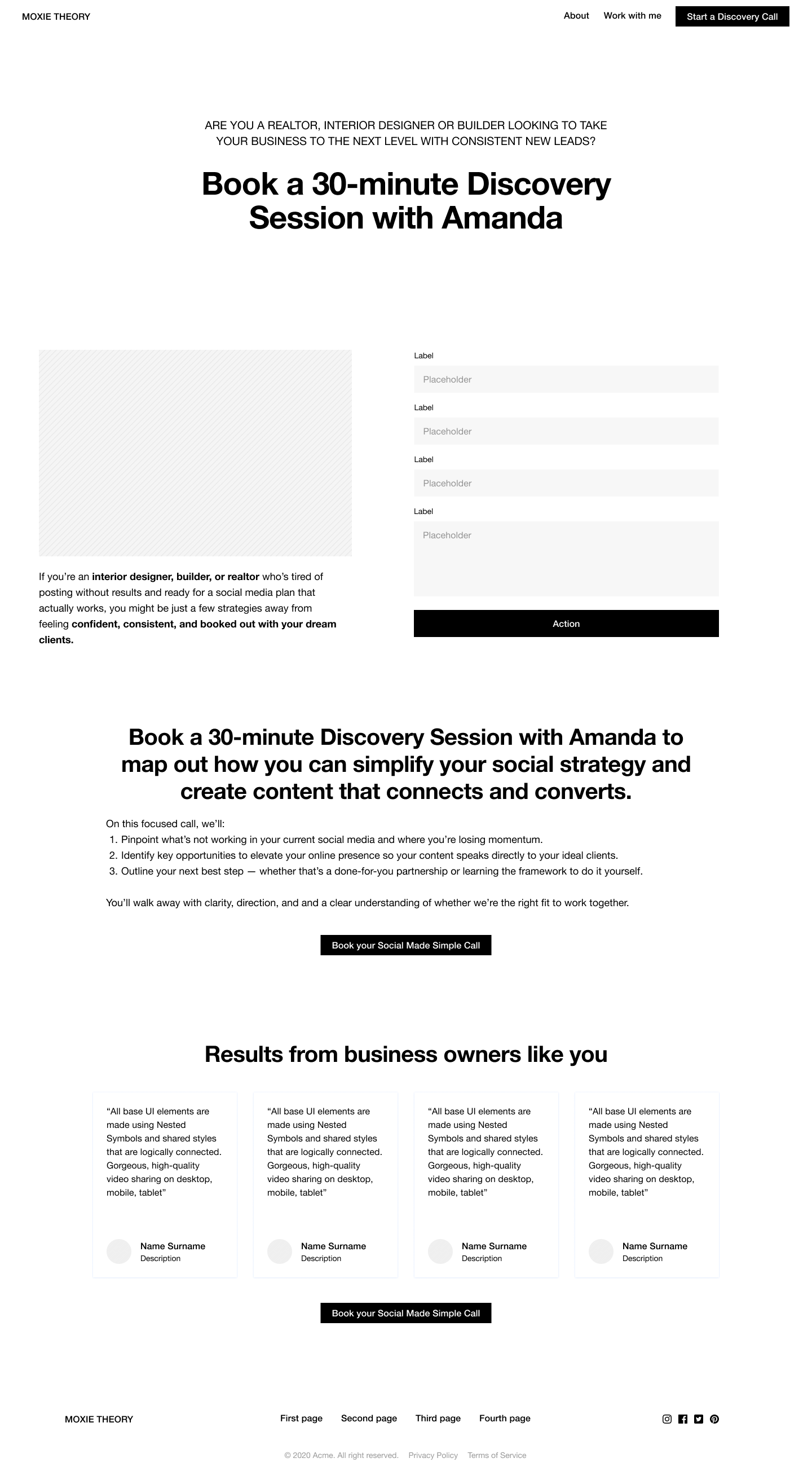 Copywriting done for contact page