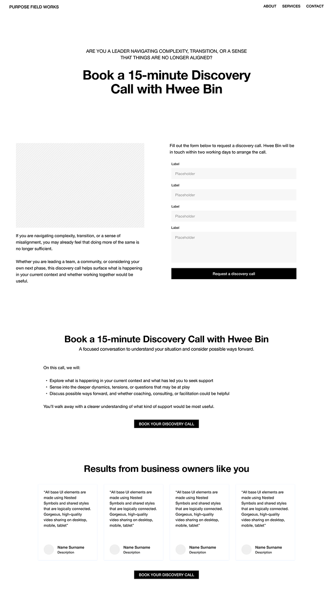 Copywriting done for contact page