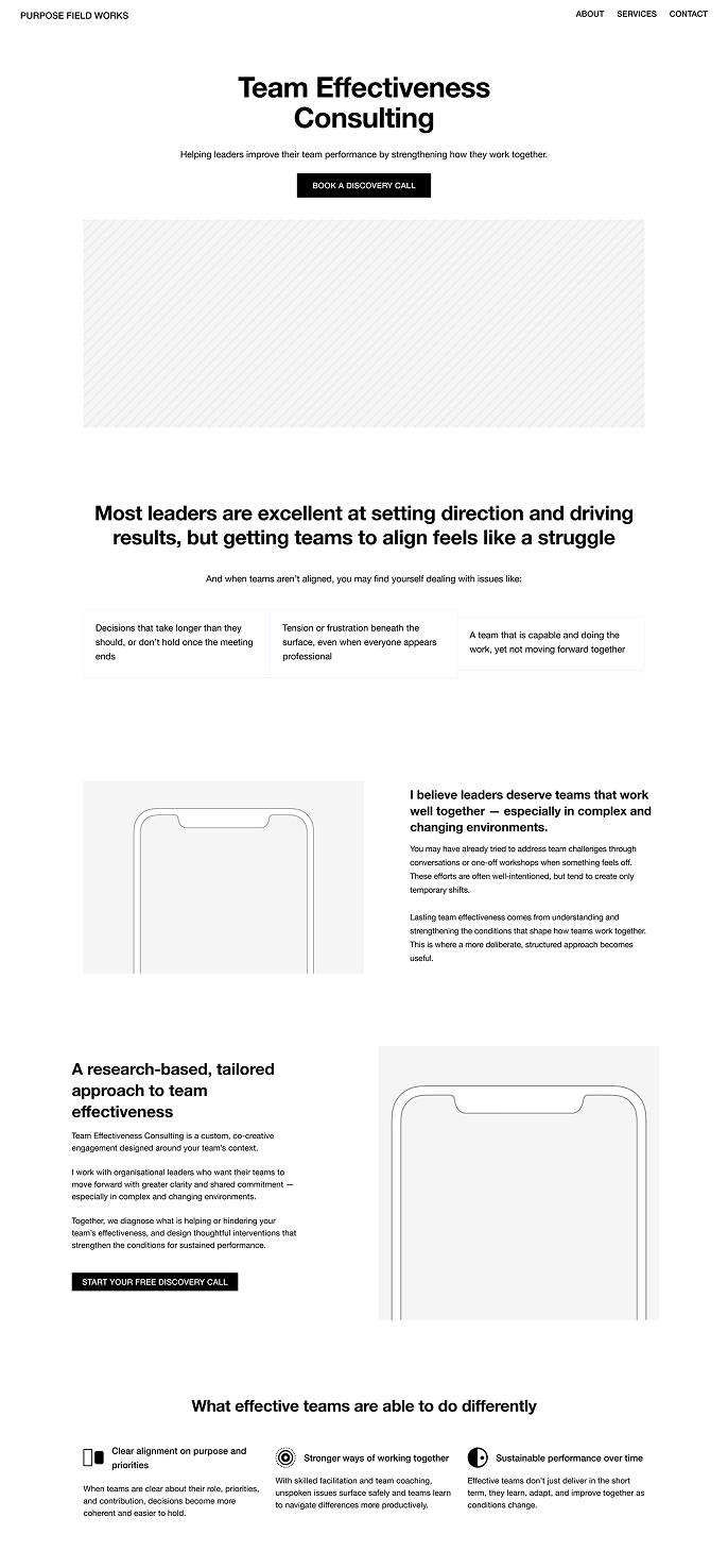 Copywriting done for services page