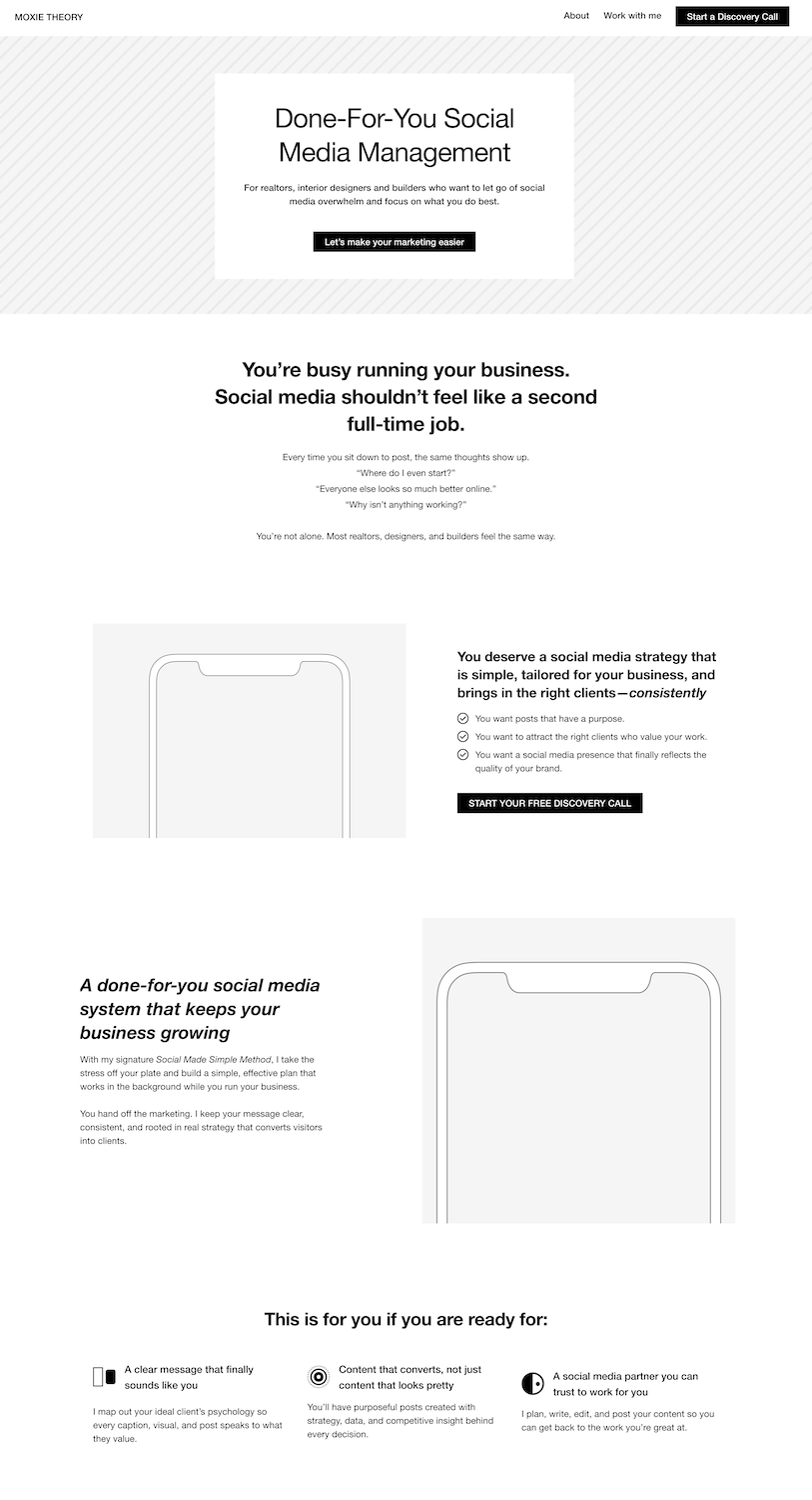 Copywriting done for services page