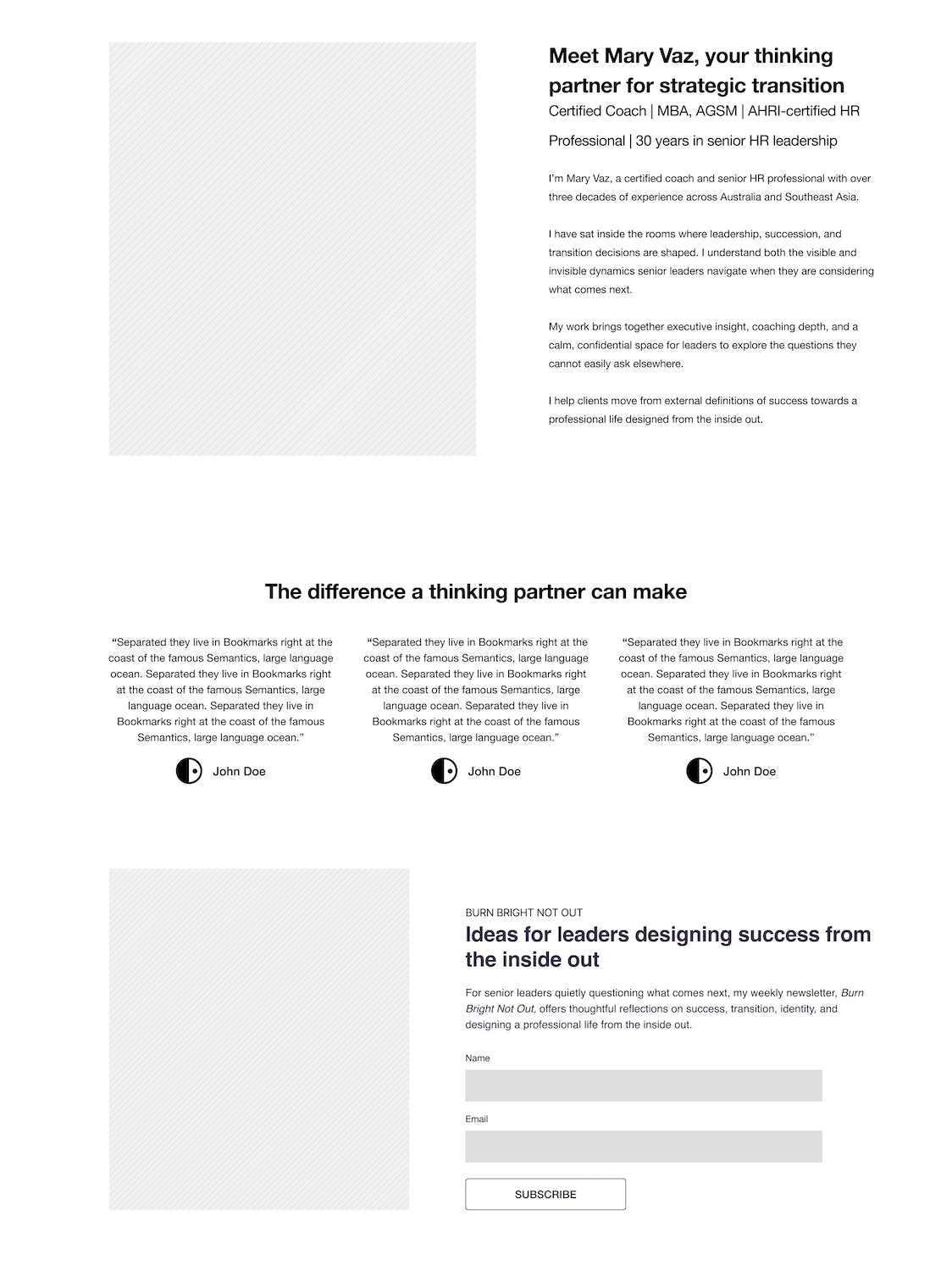 Copywriting done for the about section