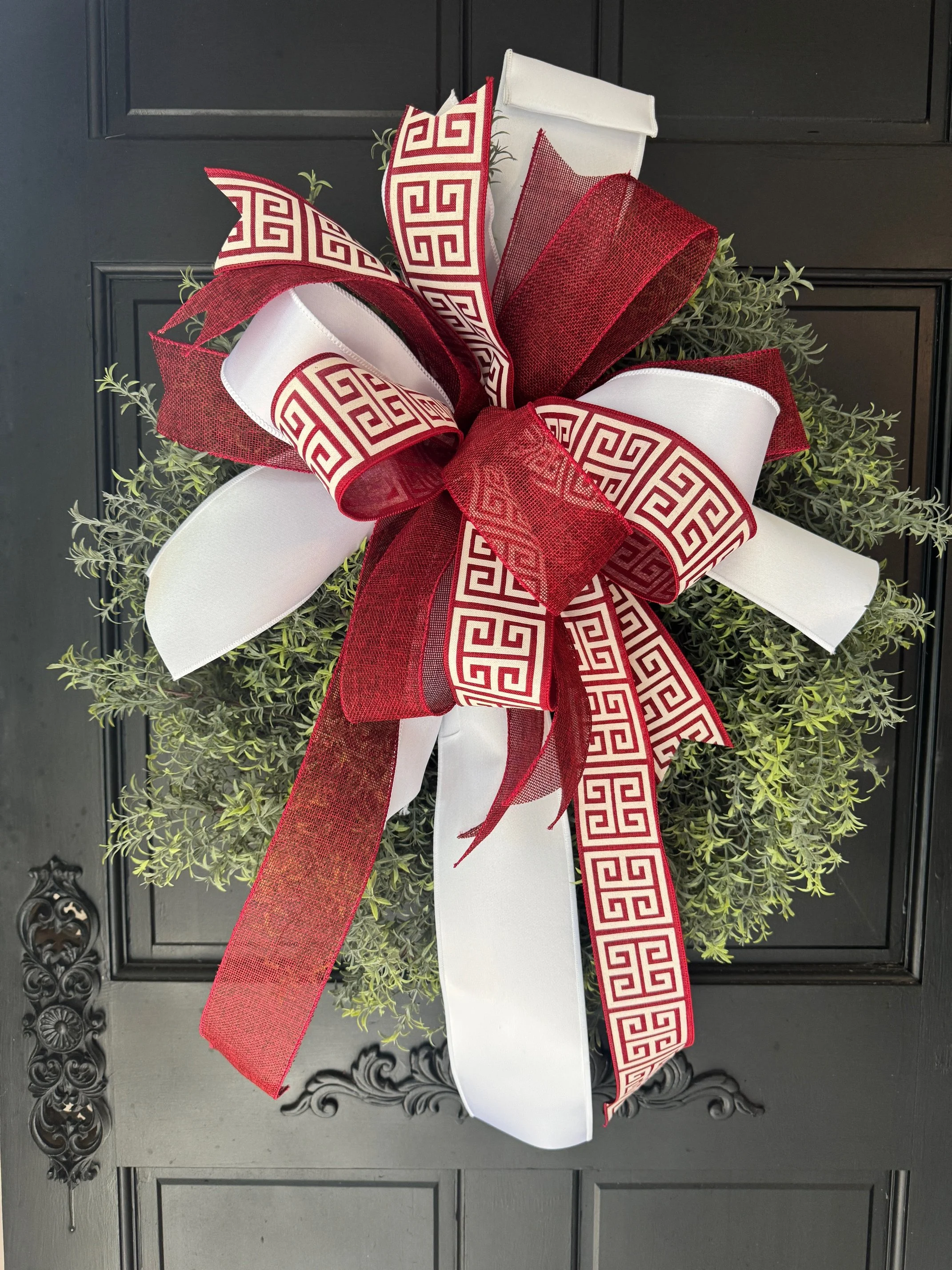 School Spirit Bow Maroon and White