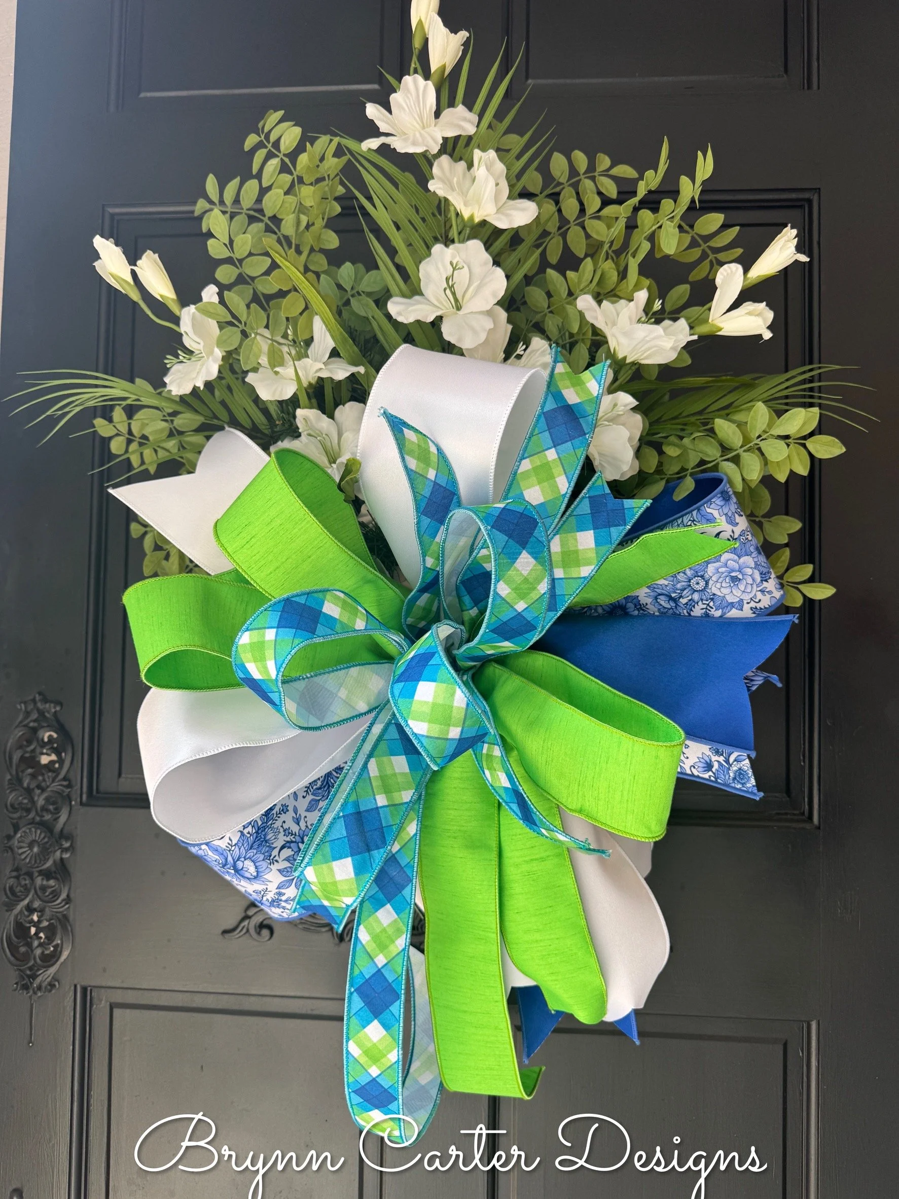 Gabrielle Blue/Green/White Summer Swag