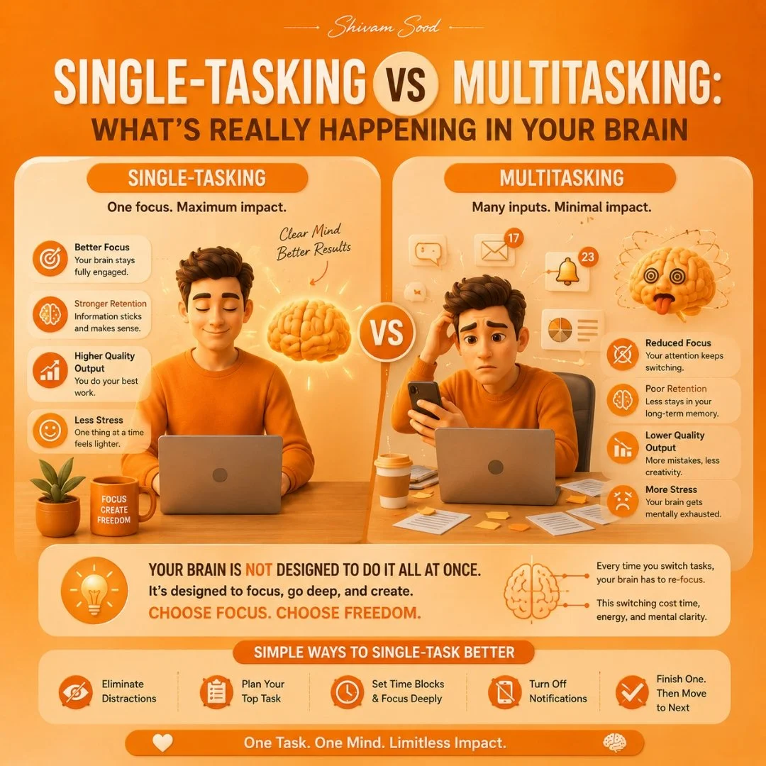 Single-tasking vs multitasking: what’s really happening in your brain