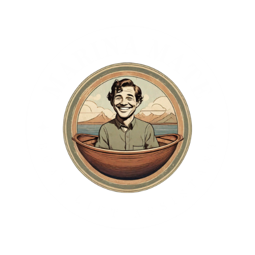 Logo featuring a smiling person in a boat with "Marina Mate" and "Boat Lift Assistant" text.