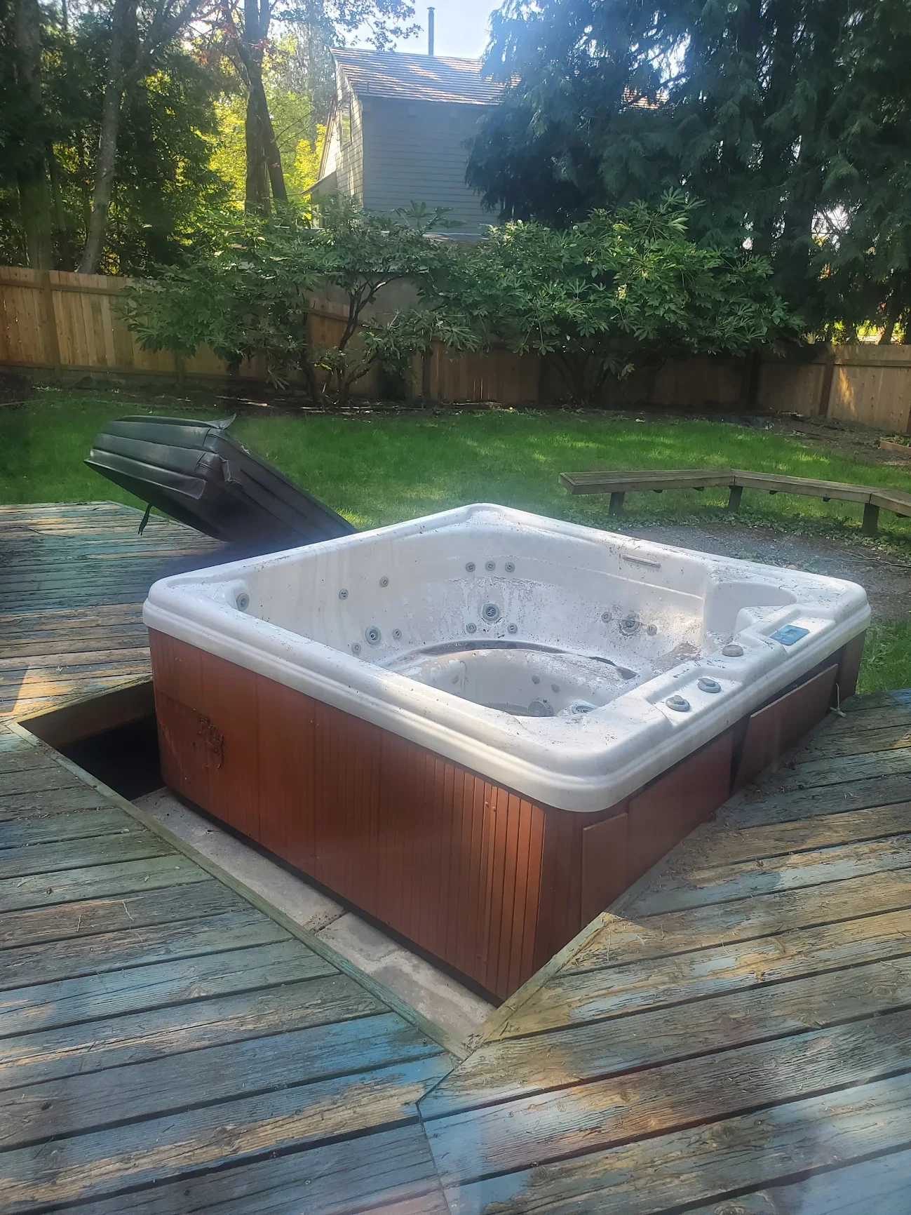 Before image of Hot tub removal in Kingston washington