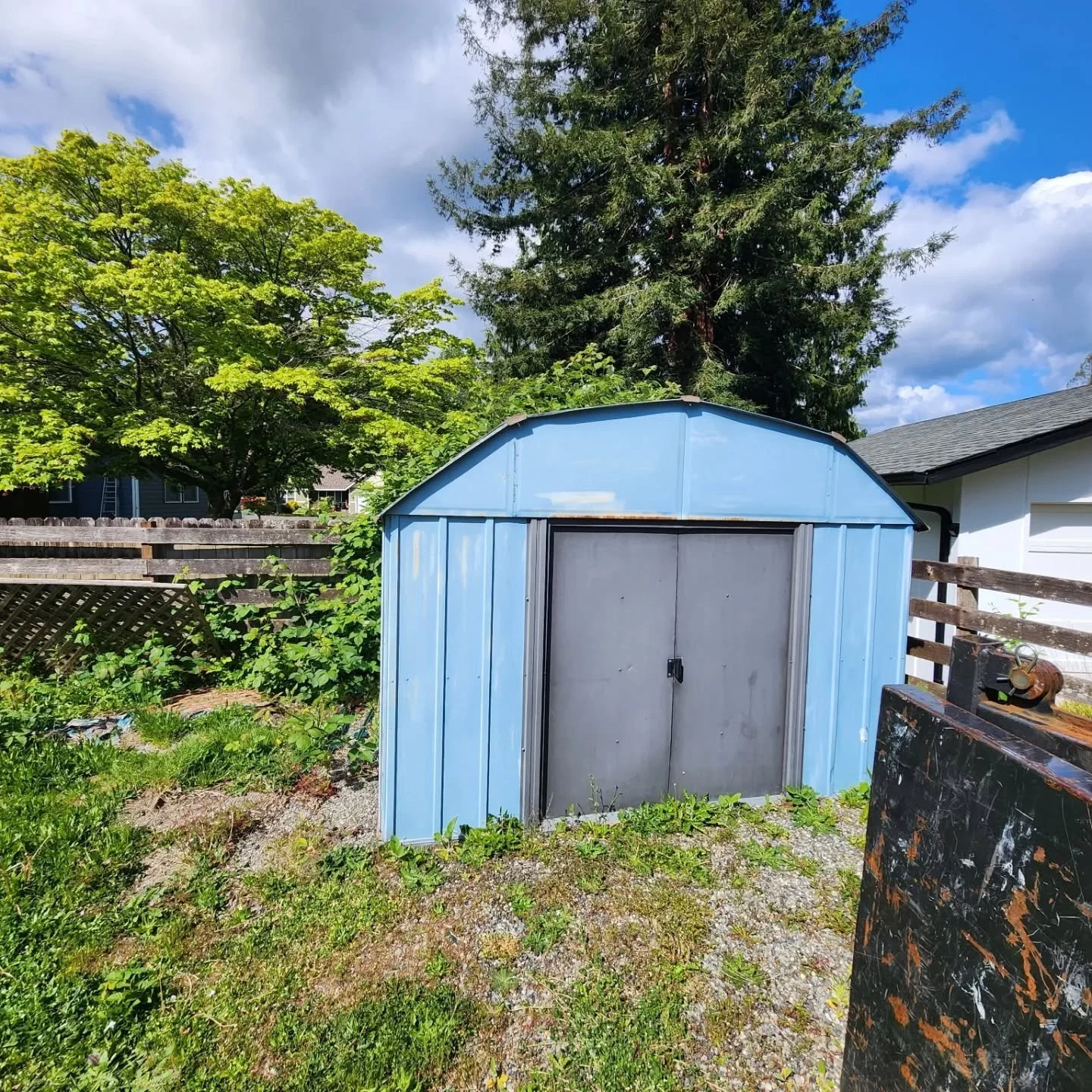 yard shed before