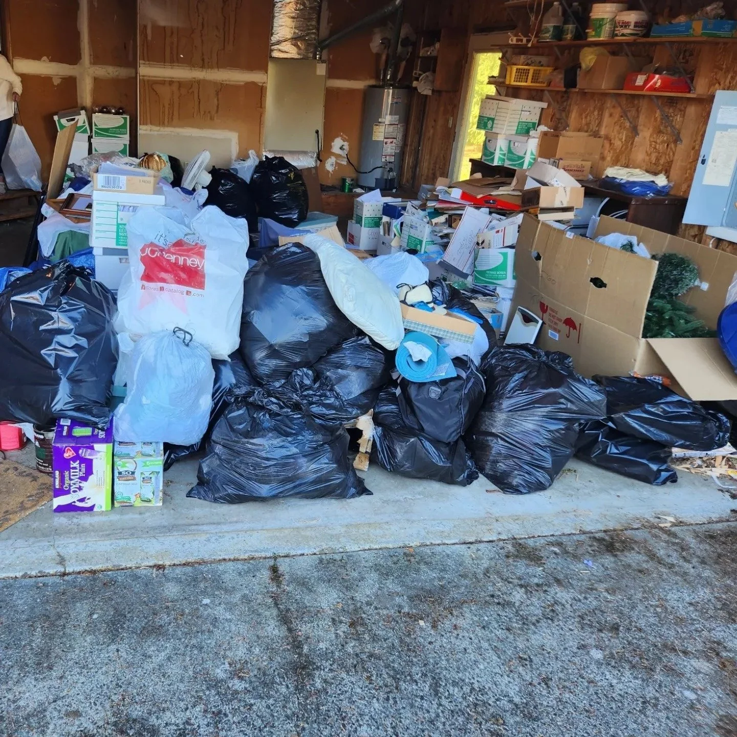 Garage cleanout before