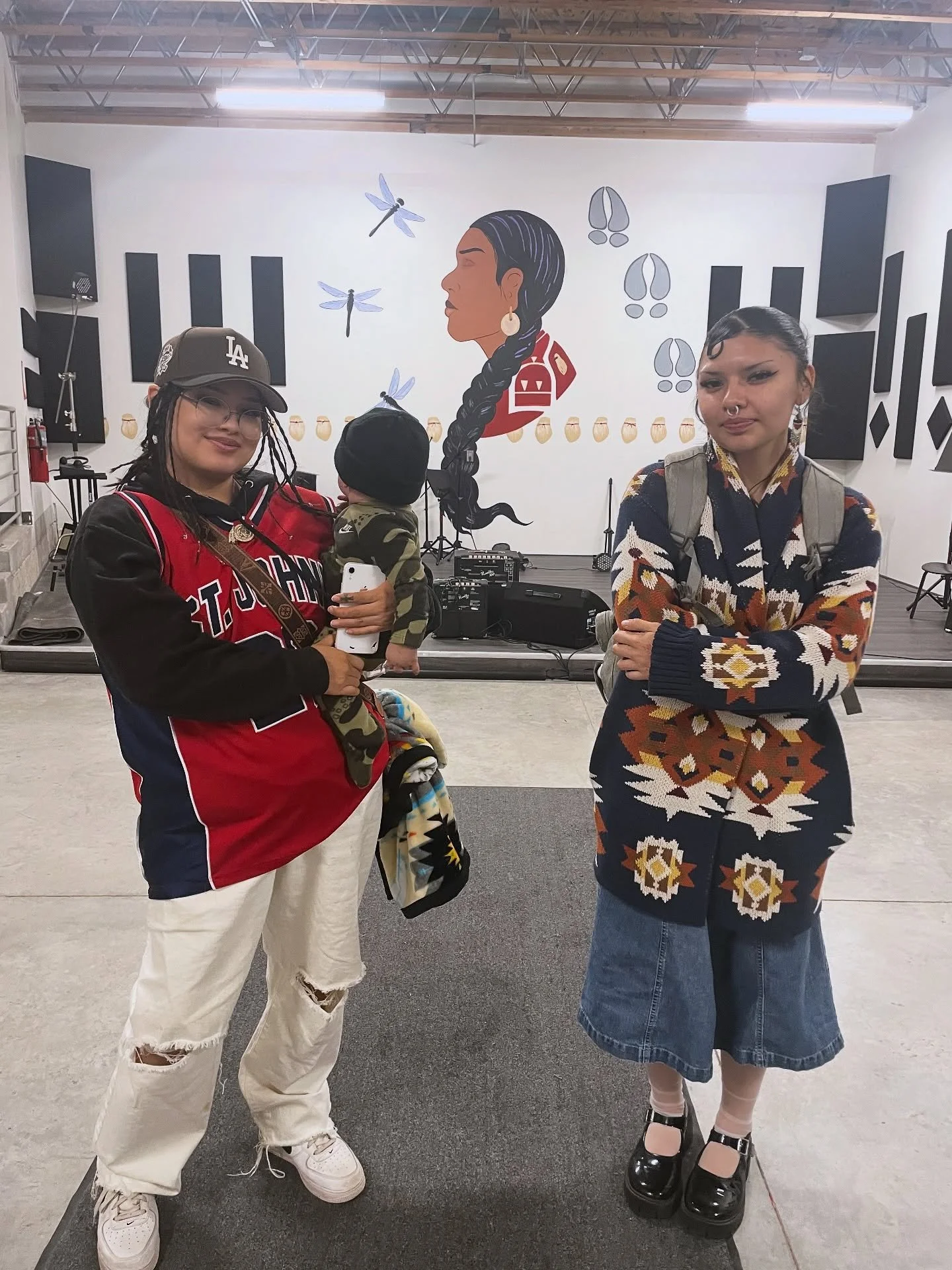 For the next few days at the #OglalaLakotaArtspace , we&rsquo;re hosting @luuhh.mara &amp; @keyamarleneee who will be working on music in the #WicahpiOlowan studio 🙏💜🔥
Already some great songs tracked. My heart feels so happy that they&rsquo;re he