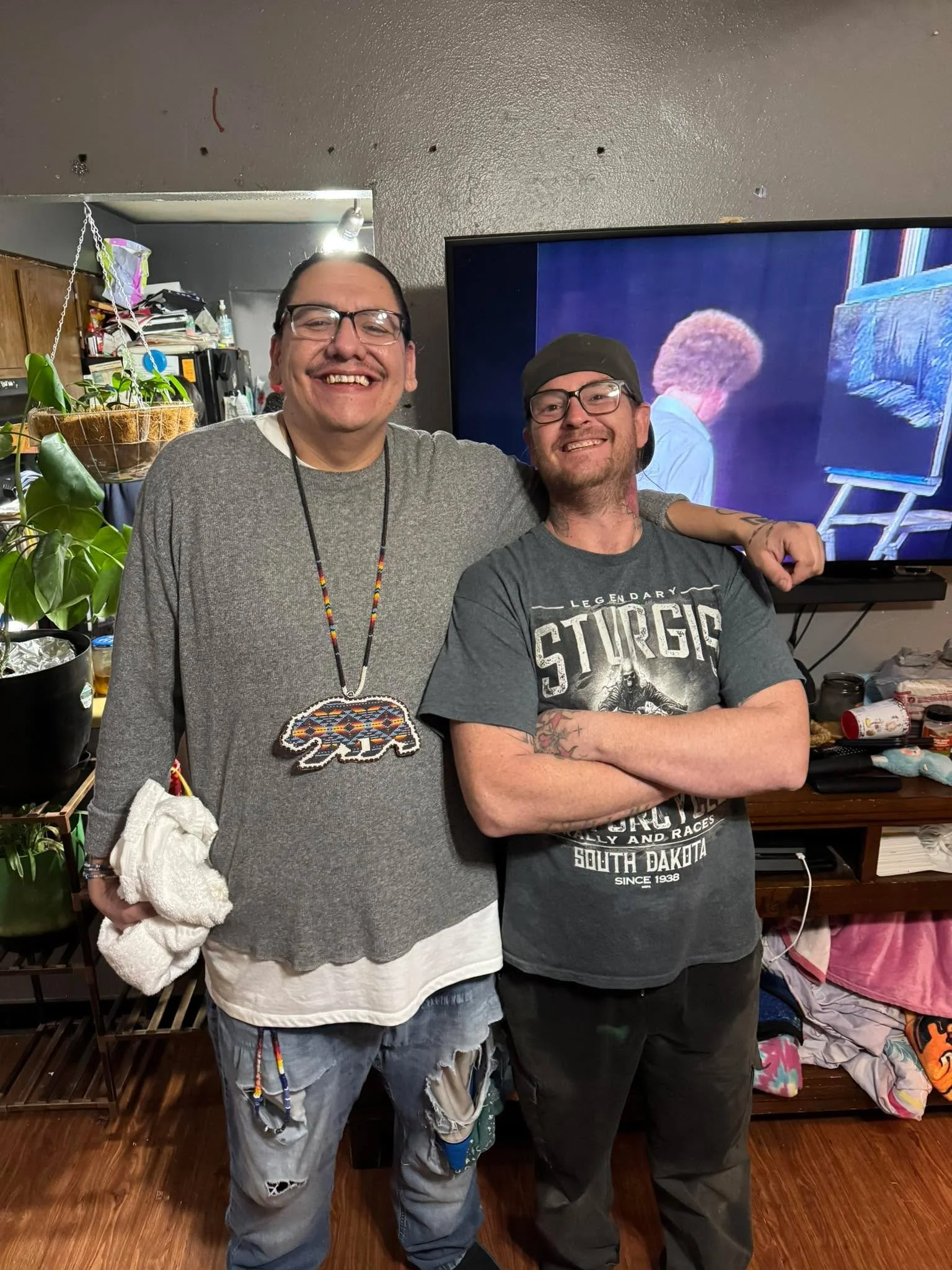 All my life I&rsquo;ve looked up to my Uncle Willard Walters - the way he walks and speaks and acts. I admire his strength and always wanted to be strong like guys like him. Us with Leksi Bob Ross in the back last night 🤣 love you fr thank you for e