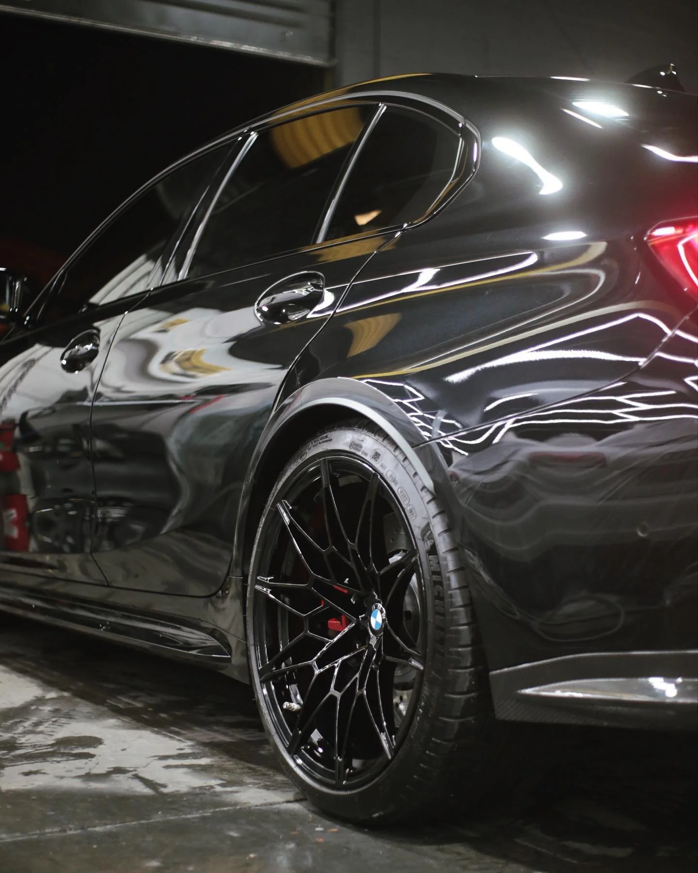 BMW G80 M3 Competition Gloss Black Rim Refinish