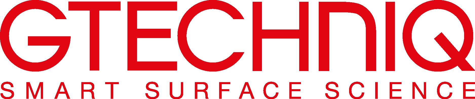 Logo of GTECHIQ with the text "SMART SURFACE SCIENCE" below it.