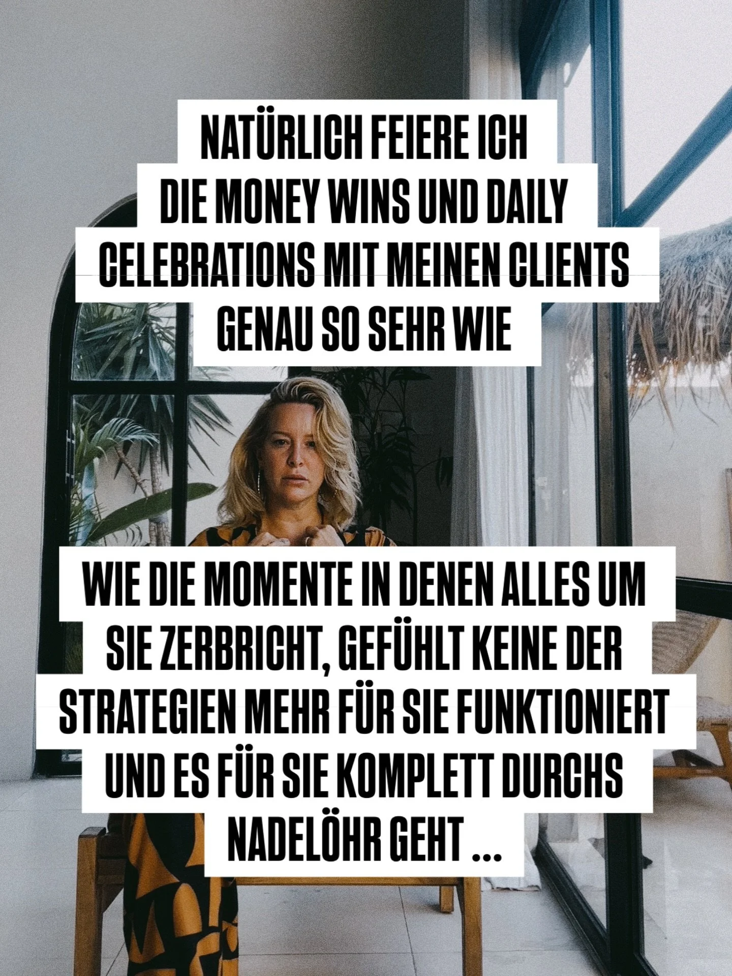 &hellip; und sie anfangen, an sich selbst zu zweifeln. Genau da beginnt meine eigentliche Arbeit: Ihnen zu zeigen, wie sie auch ohne altbew&auml;hrte Strategie verkaufen, f&uuml;hren und ihr Business halten &ndash; weil ihre Identity nicht wackelt, a